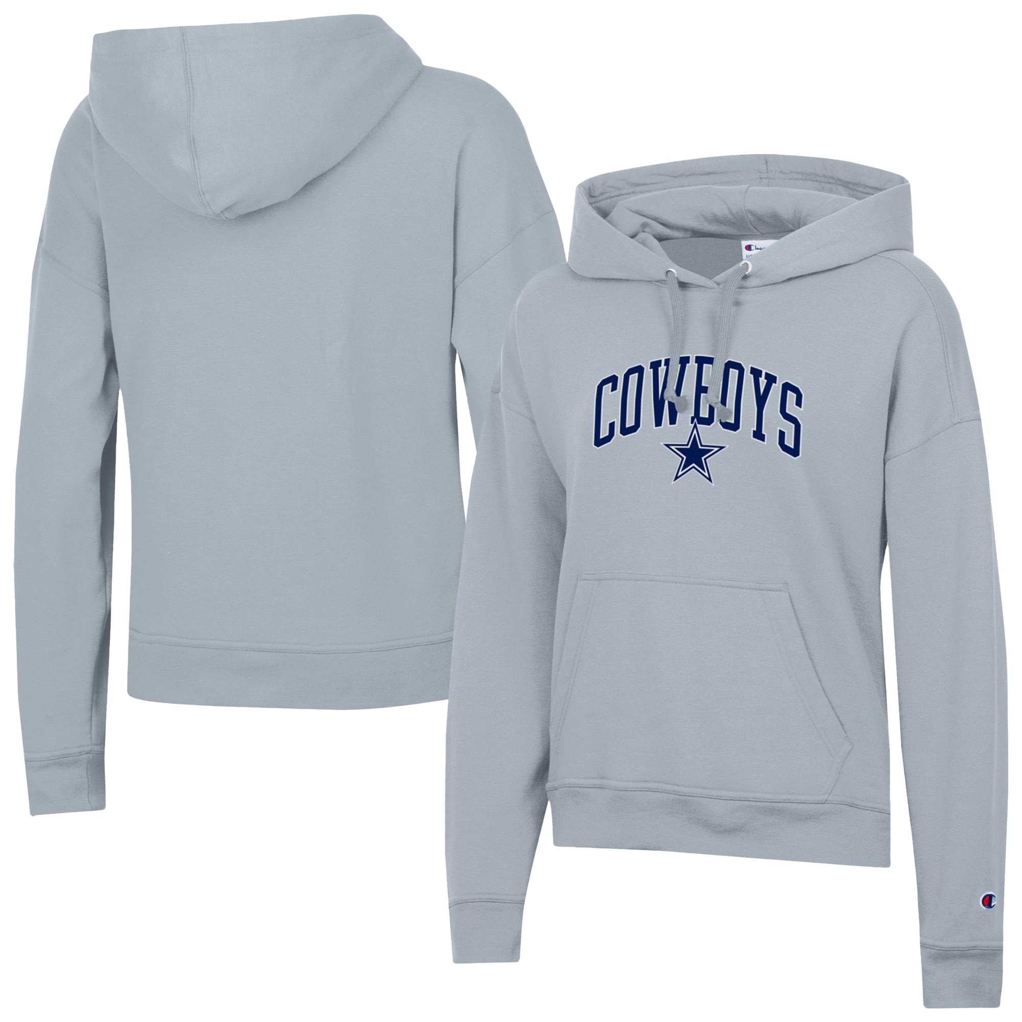 Sweat à capuche Champion gris Dallas Cowboys Powerblend pour femme