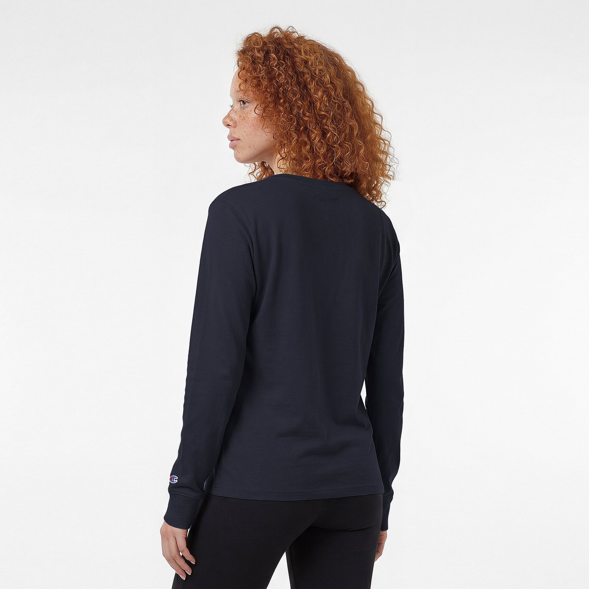 Women's Champion Navy Dallas Cowboys Core Logo Long Sleeve T-Shirt