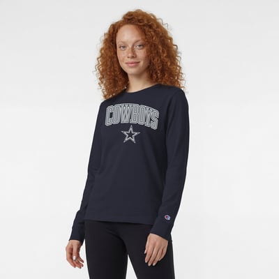 Dallas Cowboys Champion Women's Core Logo Long Sleeve T-Shirt - Navy

