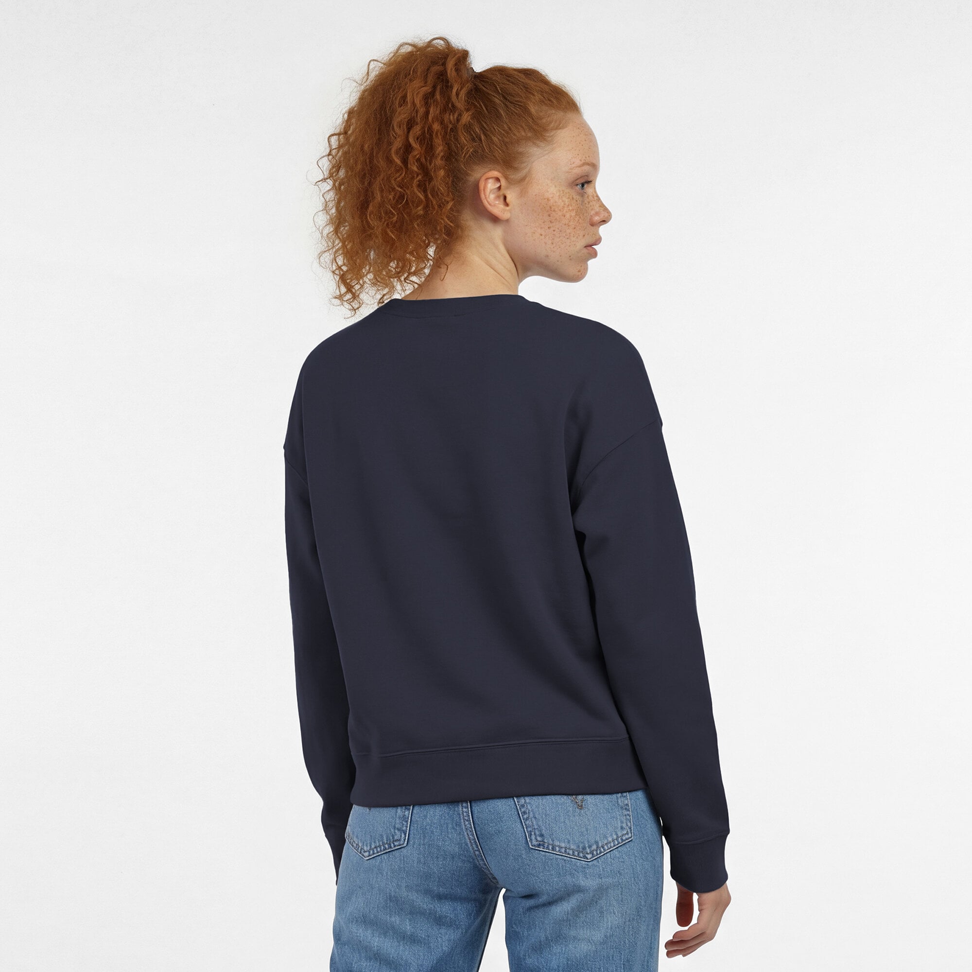 Women's Champion Navy Dallas Cowboys Heart & Soul Powerblend Sweatshirt