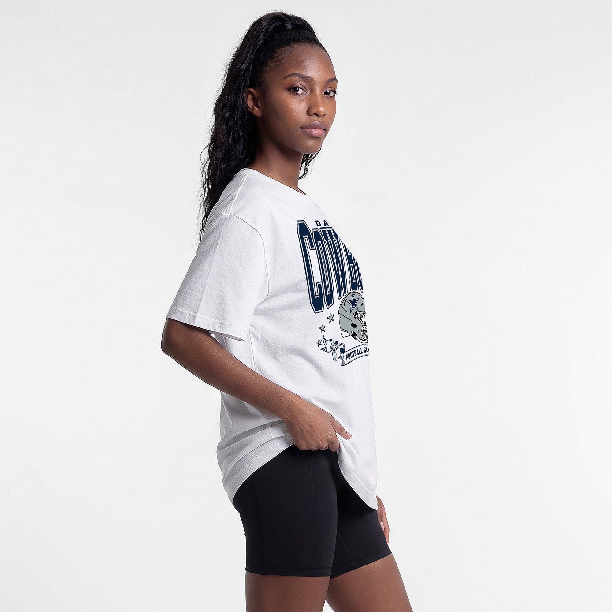 T-shirt oversize blanc Champion Dallas Cowboys pour femmes