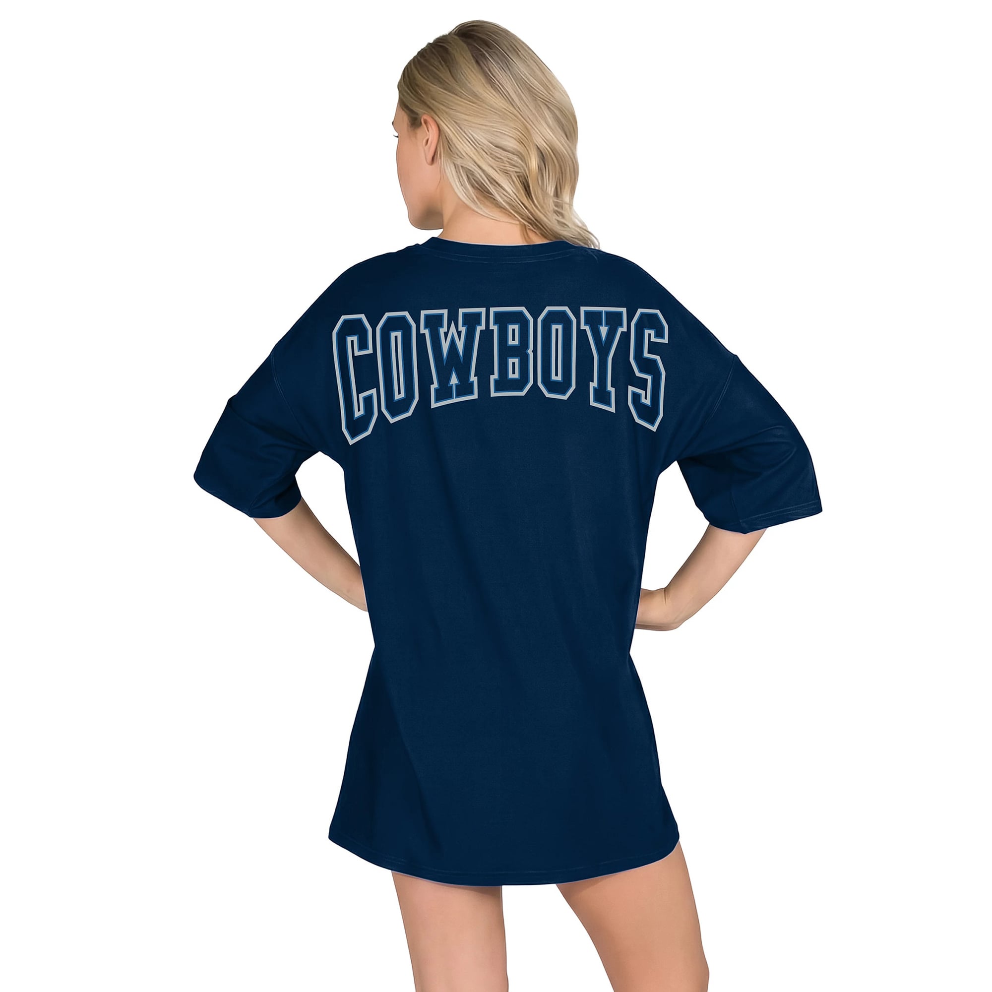 Women's Concepts Sport Navy Dallas Cowboys Mosaic Knit Nightdress