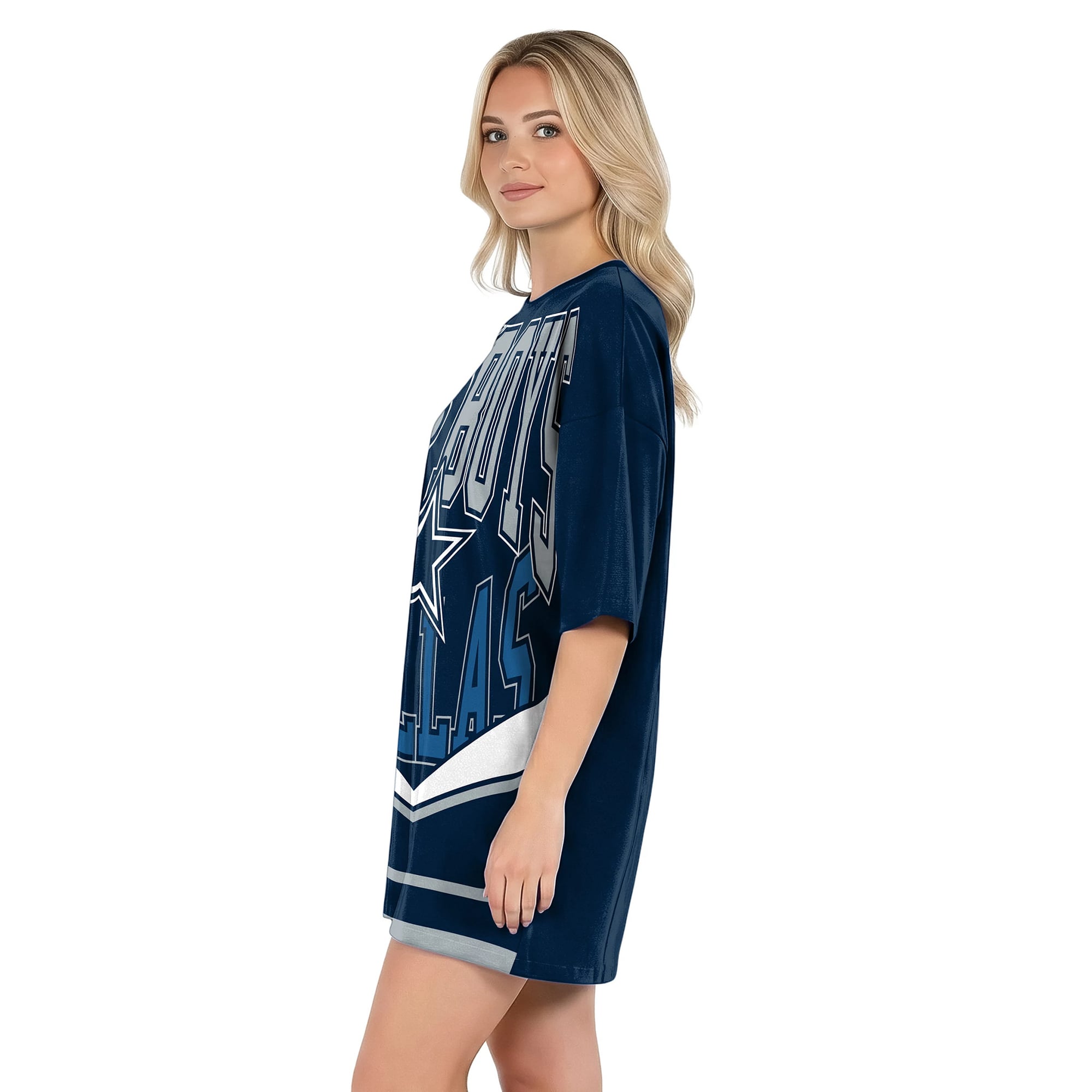 Women's Concepts Sport Navy Dallas Cowboys Mosaic Knit Nightdress