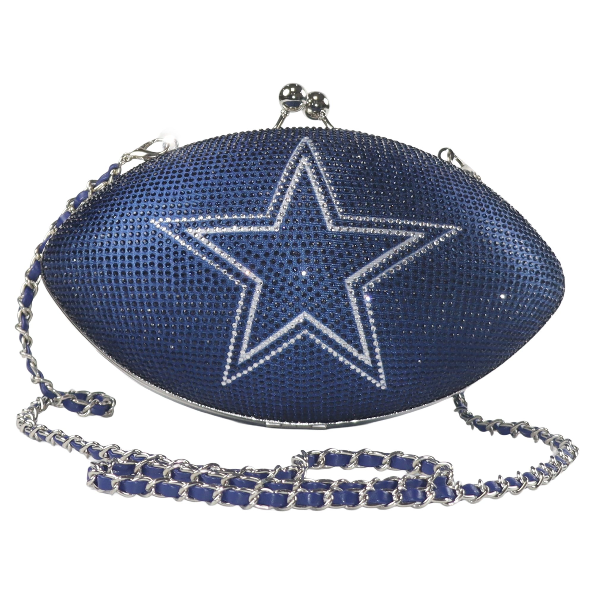 Women's Cuce Dallas Cowboys Team Color Crystal Football Purse