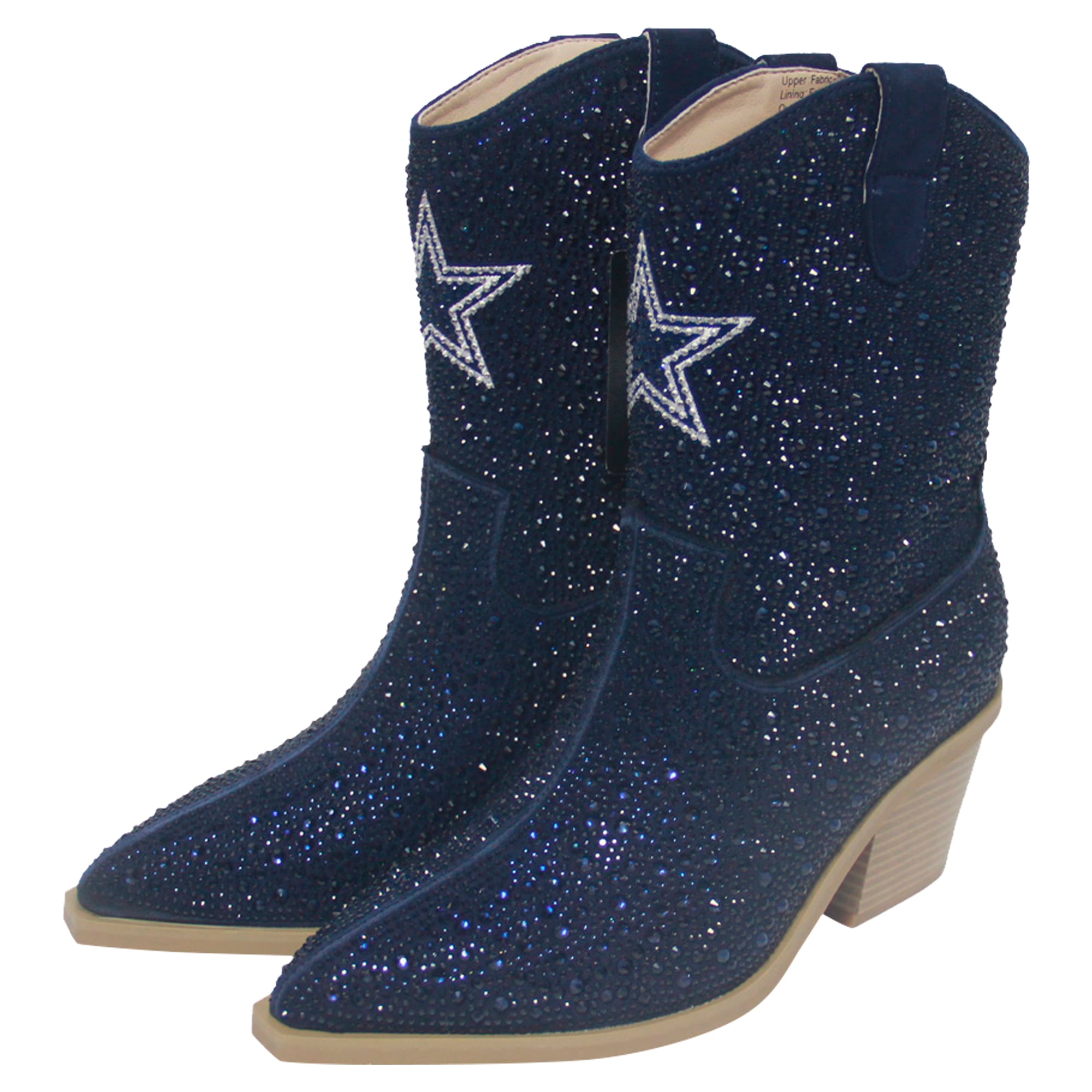 Bottines à cristaux FABGATING by Cuce bleu marine Dallas Cowboys pour femmes