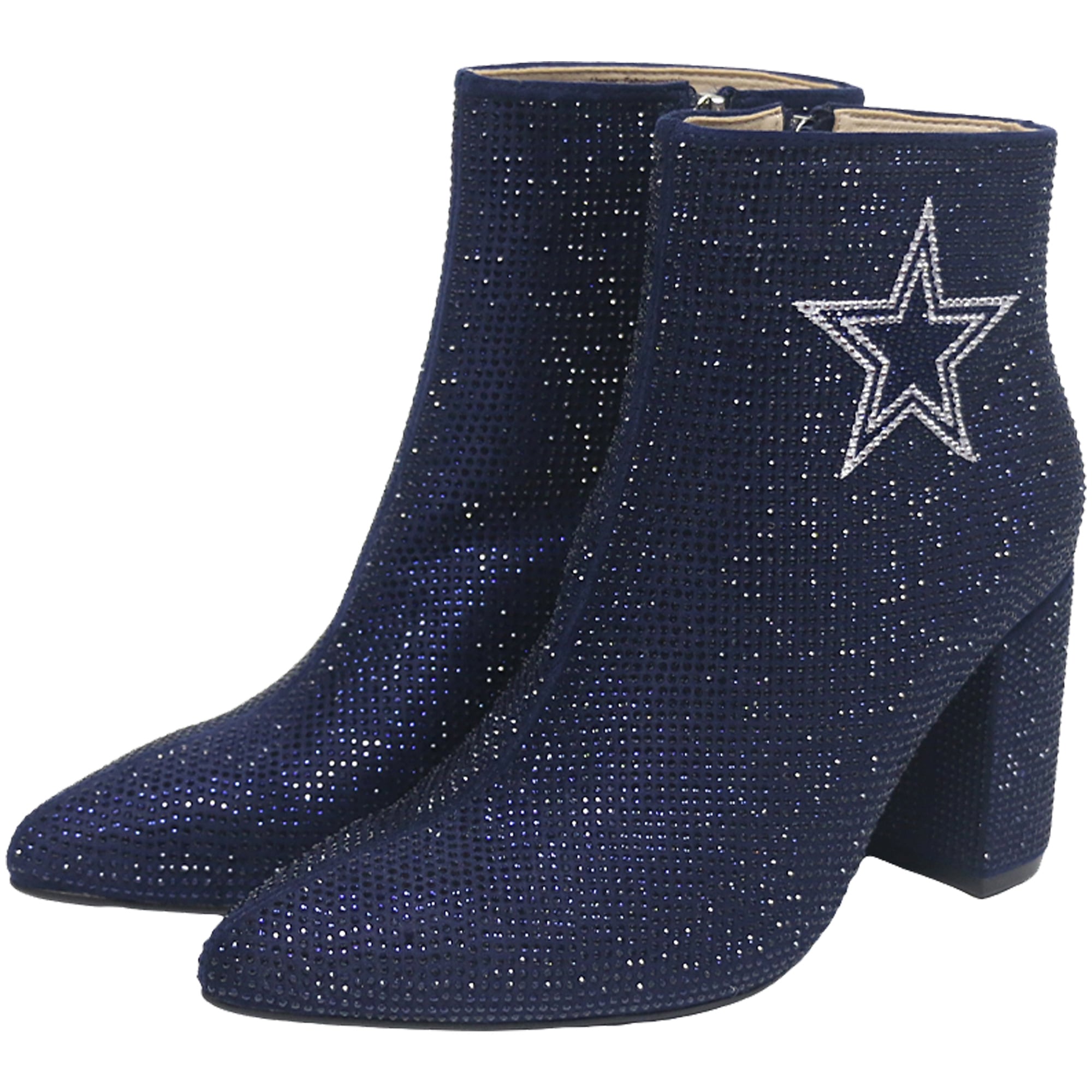 Bottines à talons en cristal FABGATING by Cuce Navy Dallas Cowboys pour femmes