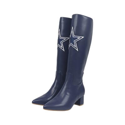  Dallas Cowboys FABGATING by Cuce Women's Vegan Leather Classic Team Boots - Navy
