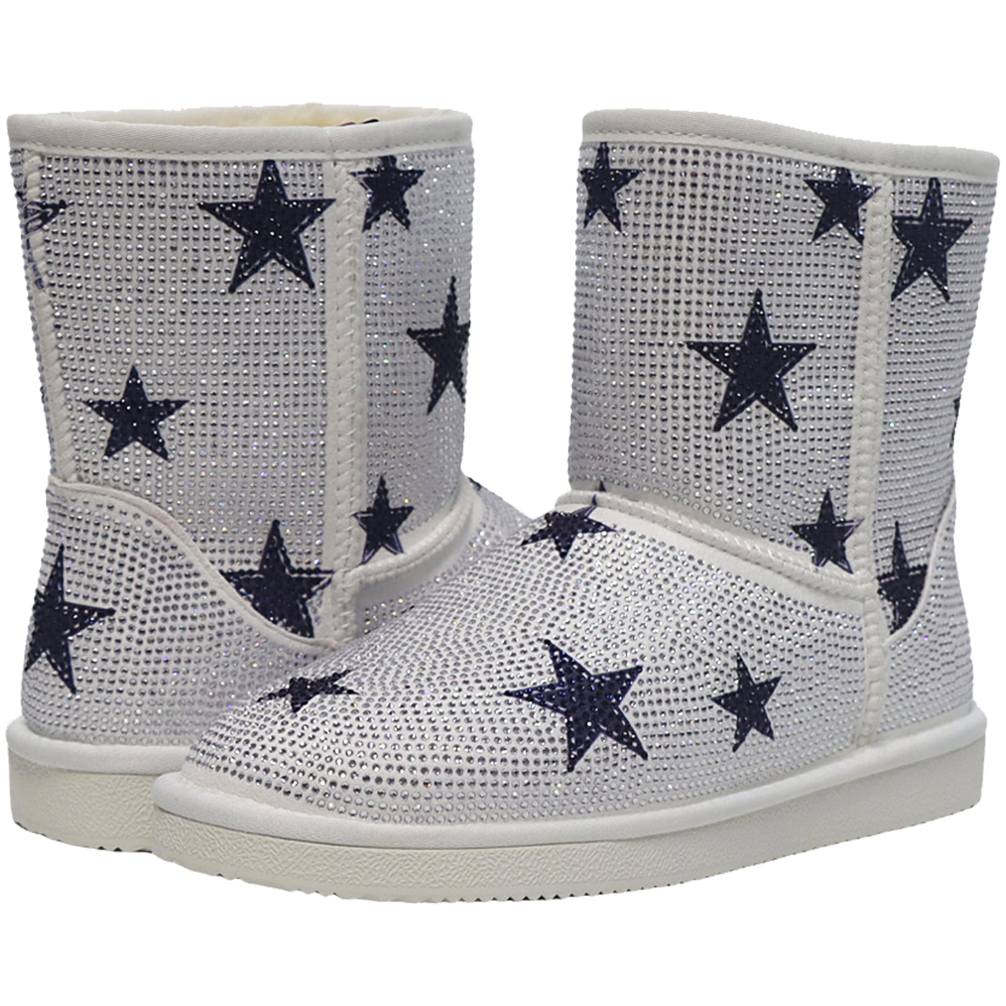 Bottines à enfiler FABGATING by Cuce blanches avec logo des Dallas Cowboys