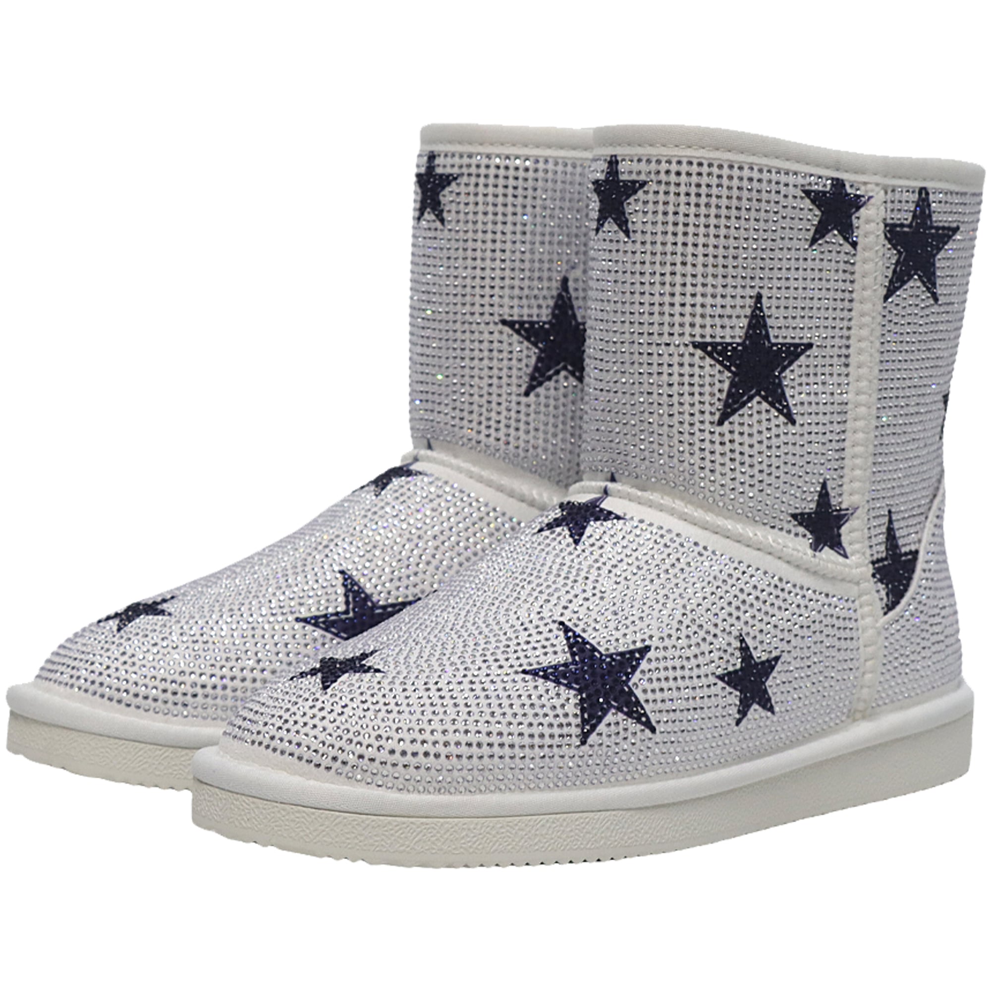 Bottines à enfiler FABGATING by Cuce blanches avec logo des Dallas Cowboys