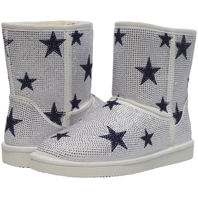  Dallas Cowboys FABGATING by Cuce Women's Logo Pull on Ankle Boots - White