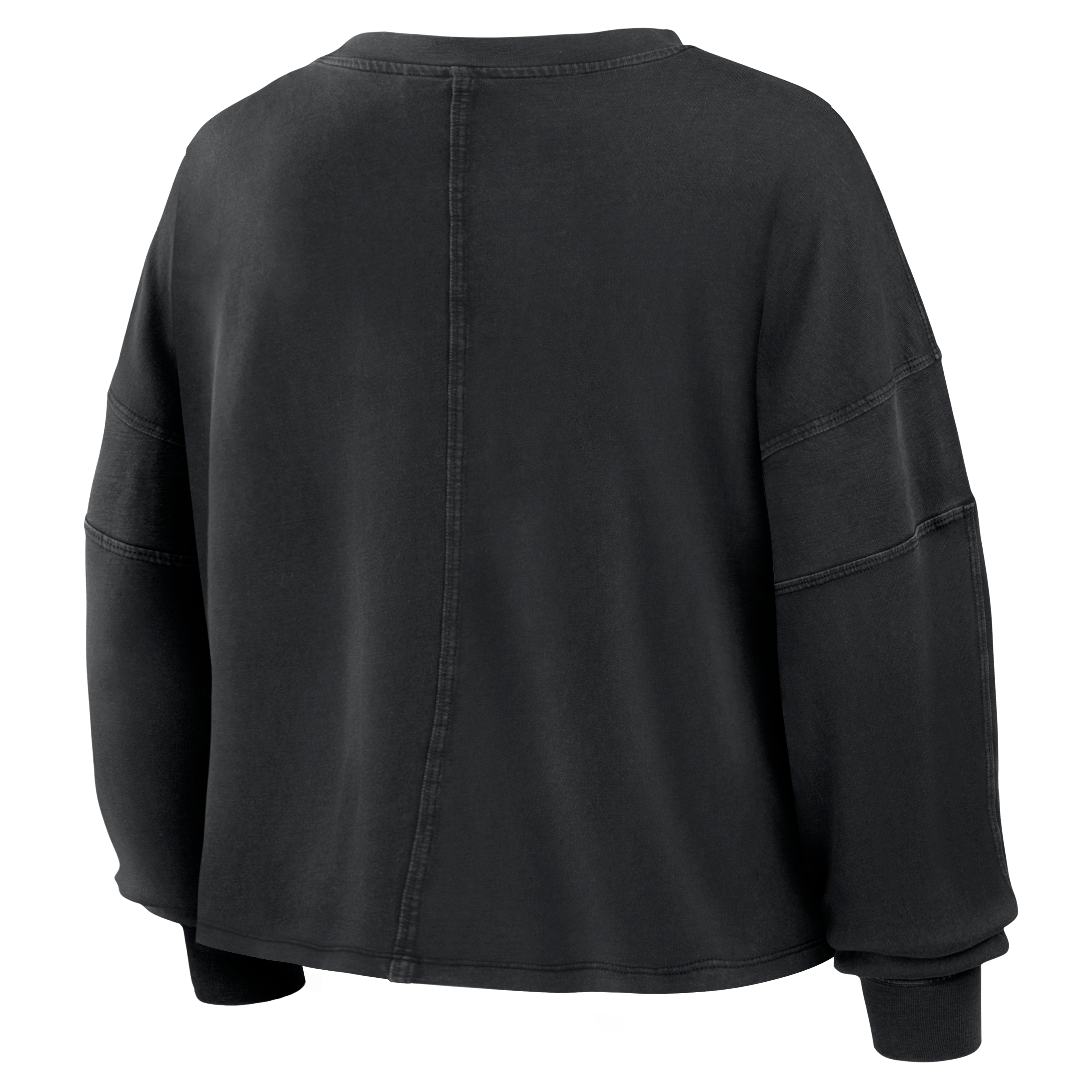 Women's Fanatics Black Dallas Cowboys Oversized Chop Block Boxy Long Sleeve Top