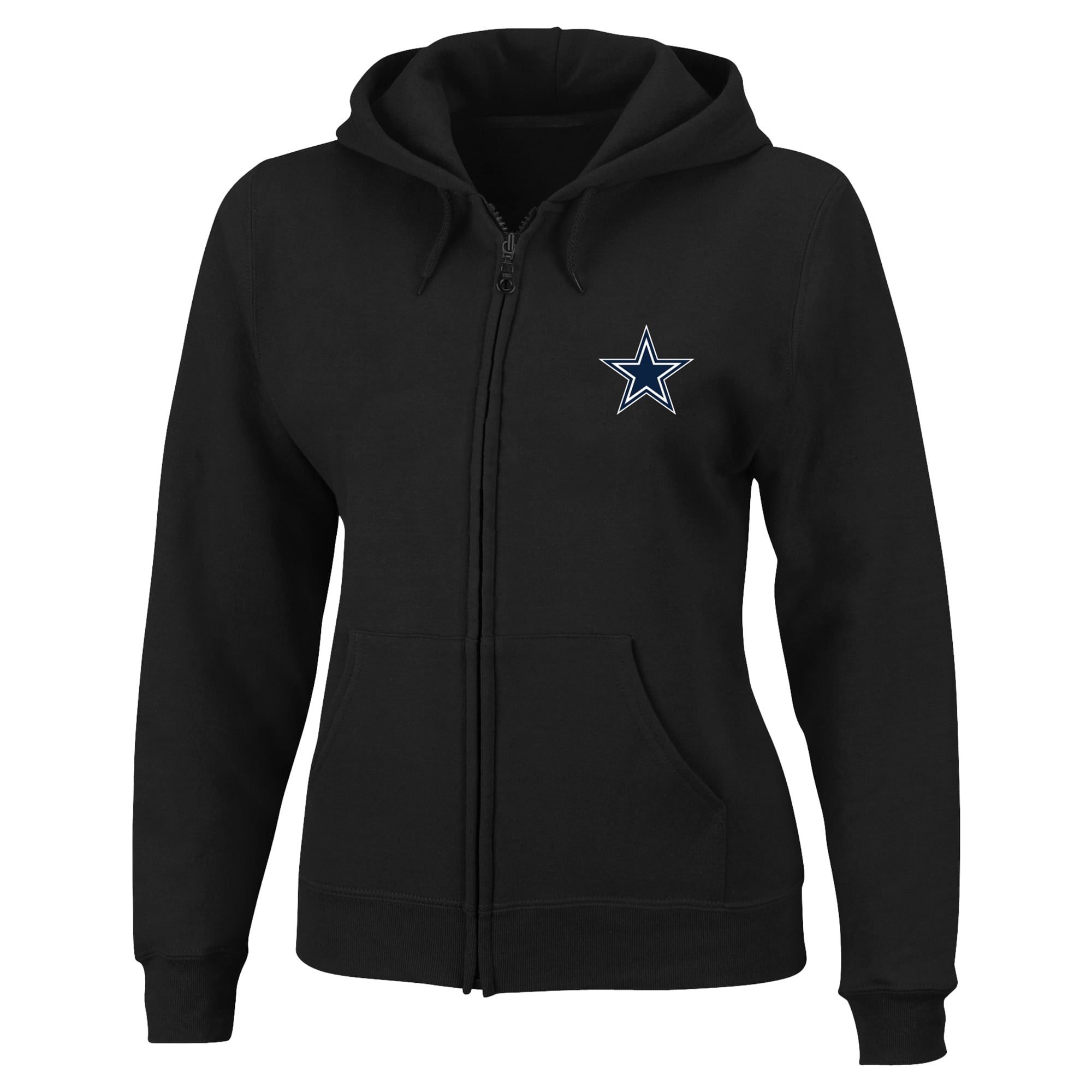 Sweat à capuche zippé Fanatics noir Dallas Cowboys pour femme, grande taille