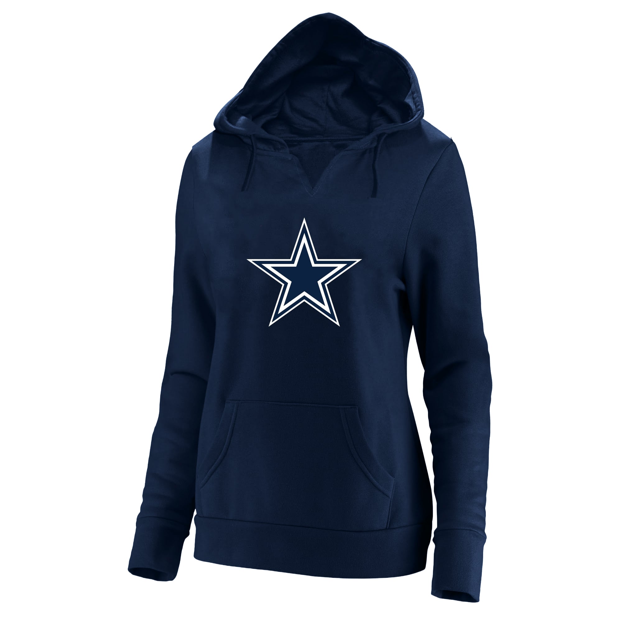 Women's Fanatics Dak Prescott Navy Dallas Cowboys Plus Player Name & Number Notch Neck Hoodie