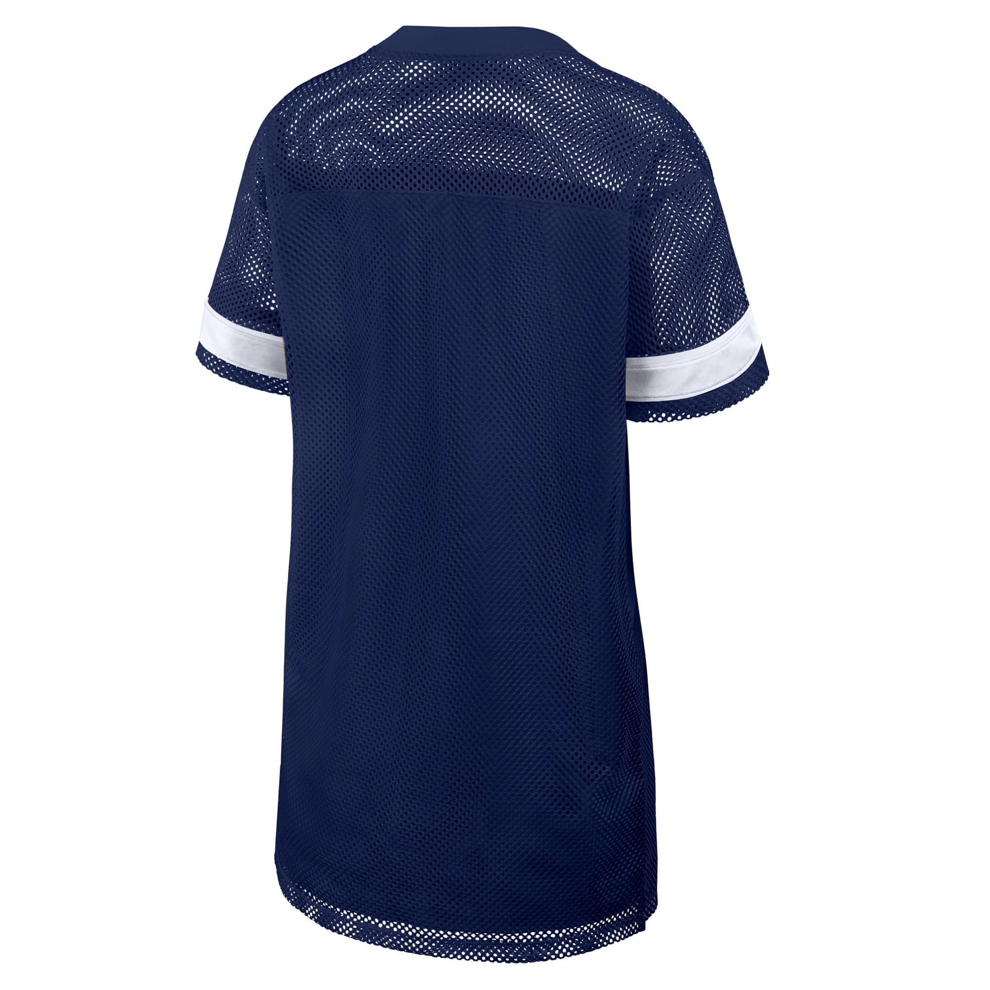 Women's Fanatics  Navy Dallas Cowboys Oversized Team First Deep Route Mesh V-Neck Dress