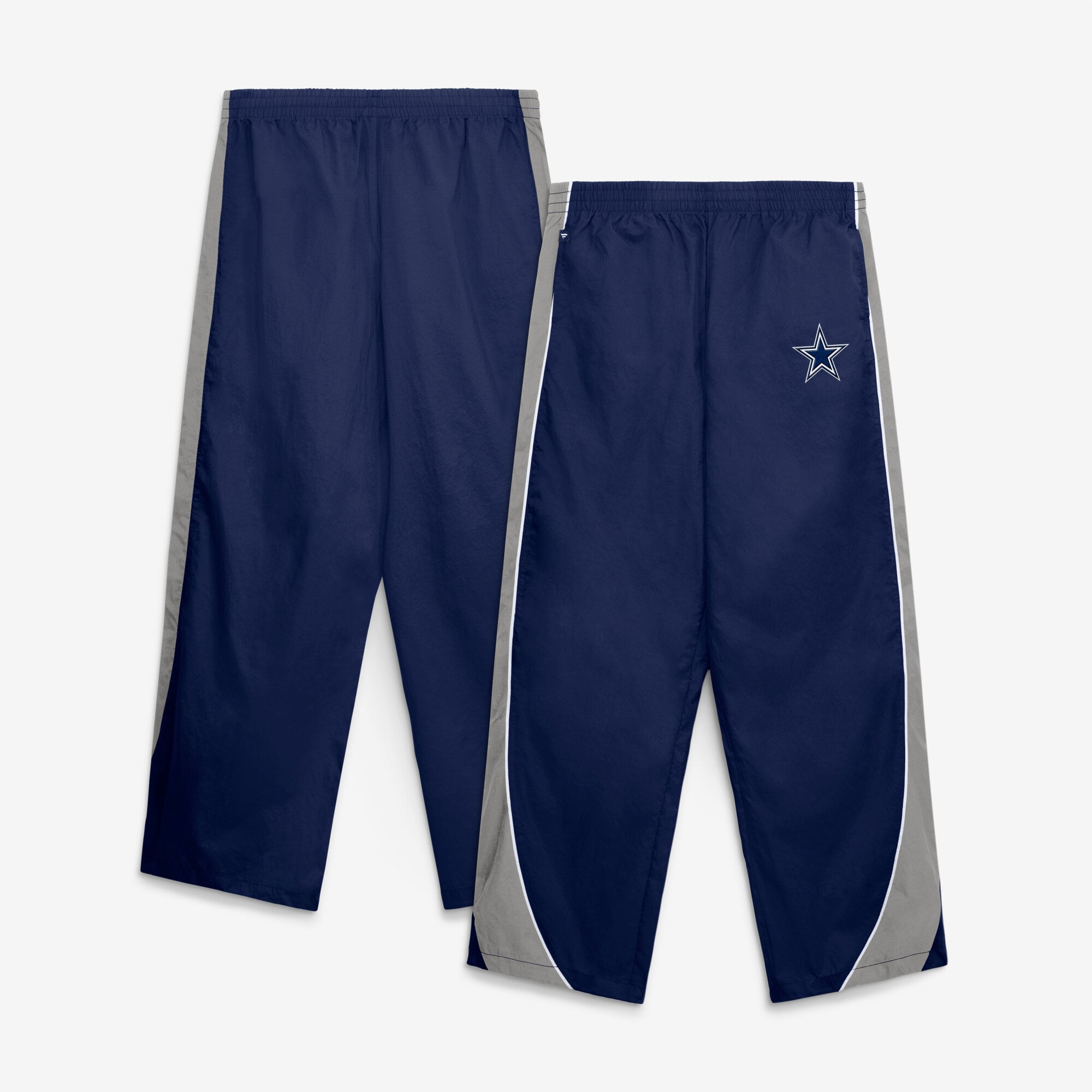 Women's Fanatics Navy/Gray Dallas Cowboys Team First Backwards Lateral Nylon Pants