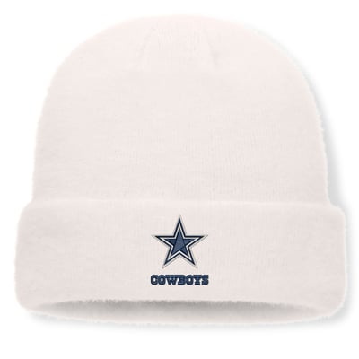 Dallas Cowboys Fanatics Women's Puff Fuzzy Fleece Cuffed Knit Hat - White