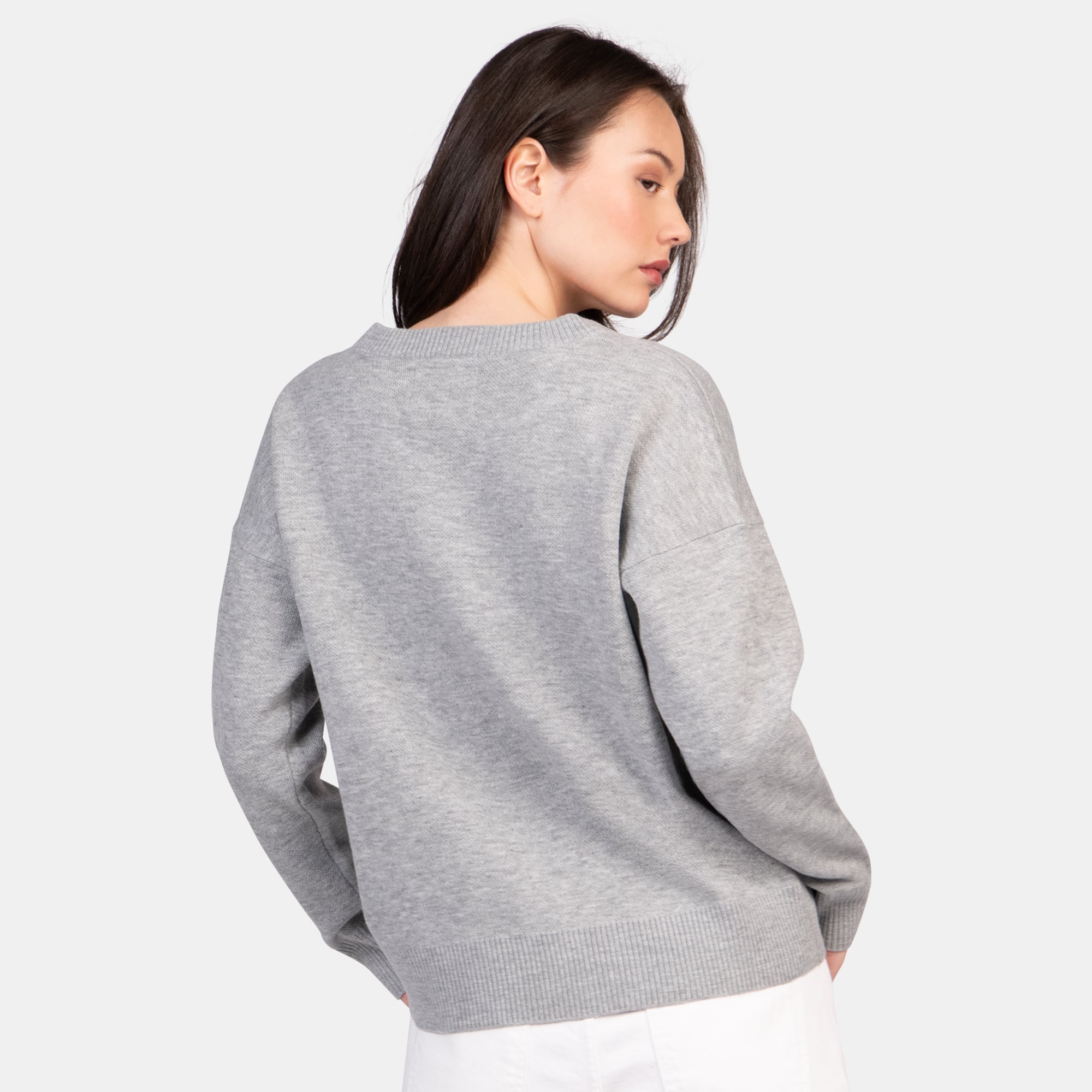 Pull col V G-III 4Her pour femme par Carl Banks, gris, Dallas Cowboys Best Shot