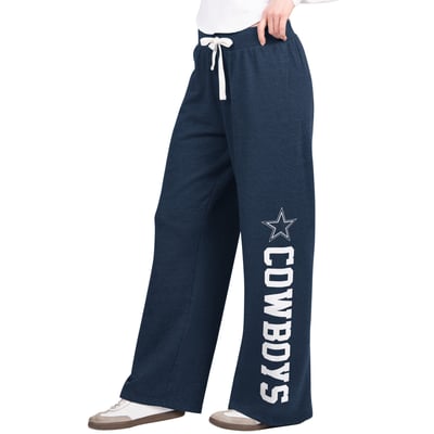  Dallas Cowboys G-III 4Her by Carl Banks Women's  Field Wide Leg Sweatpants - Navy