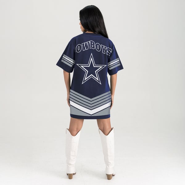 Women's Gameday Couture Navy Dallas Cowboys Perfect Score Vintage T-Shirt Dress