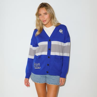  Dallas Cowboys KadyLuxe Women's Vinti Tri-Blend Cardigan - Blue