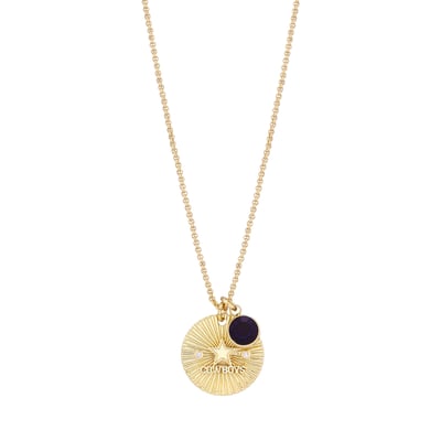  Dallas Cowboys LUV AJ Women's Spiral and Stone Charm Necklace - Gold