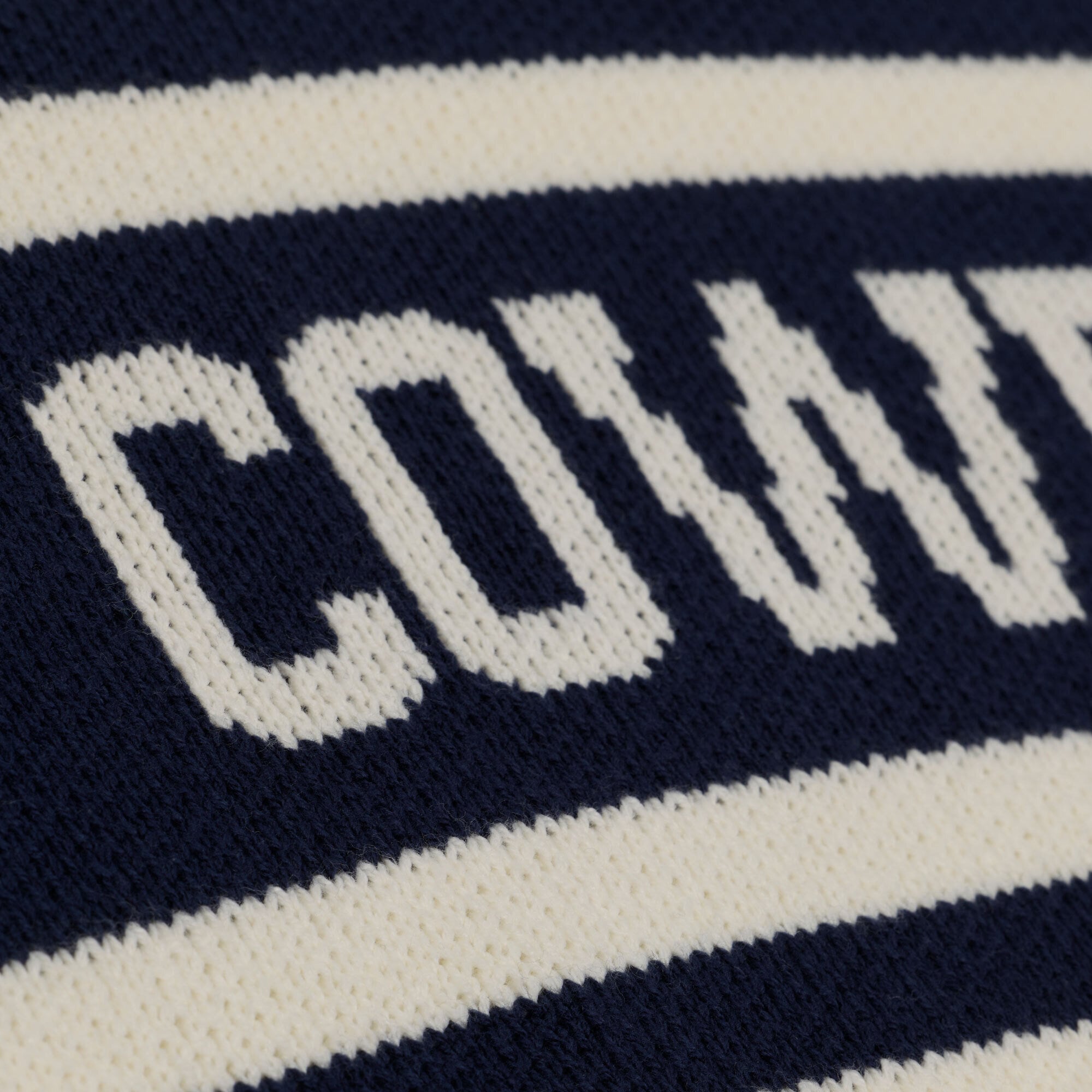 Women's Mitchell & Ness Cream/Navy Dallas Cowboys Retro Roots V-Neck Sweater