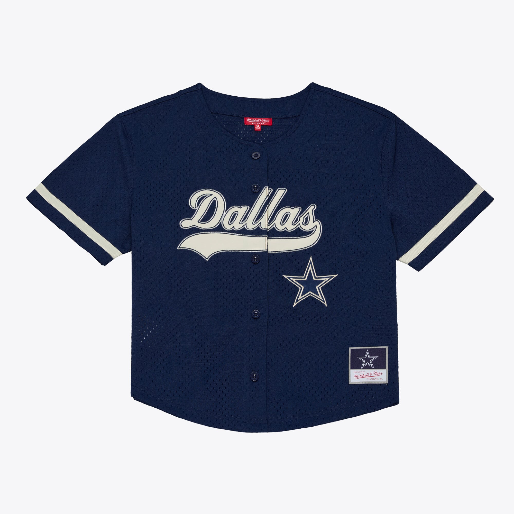 Maillot de baseball rétro Roots bleu marine Mitchell & Ness pour femmes