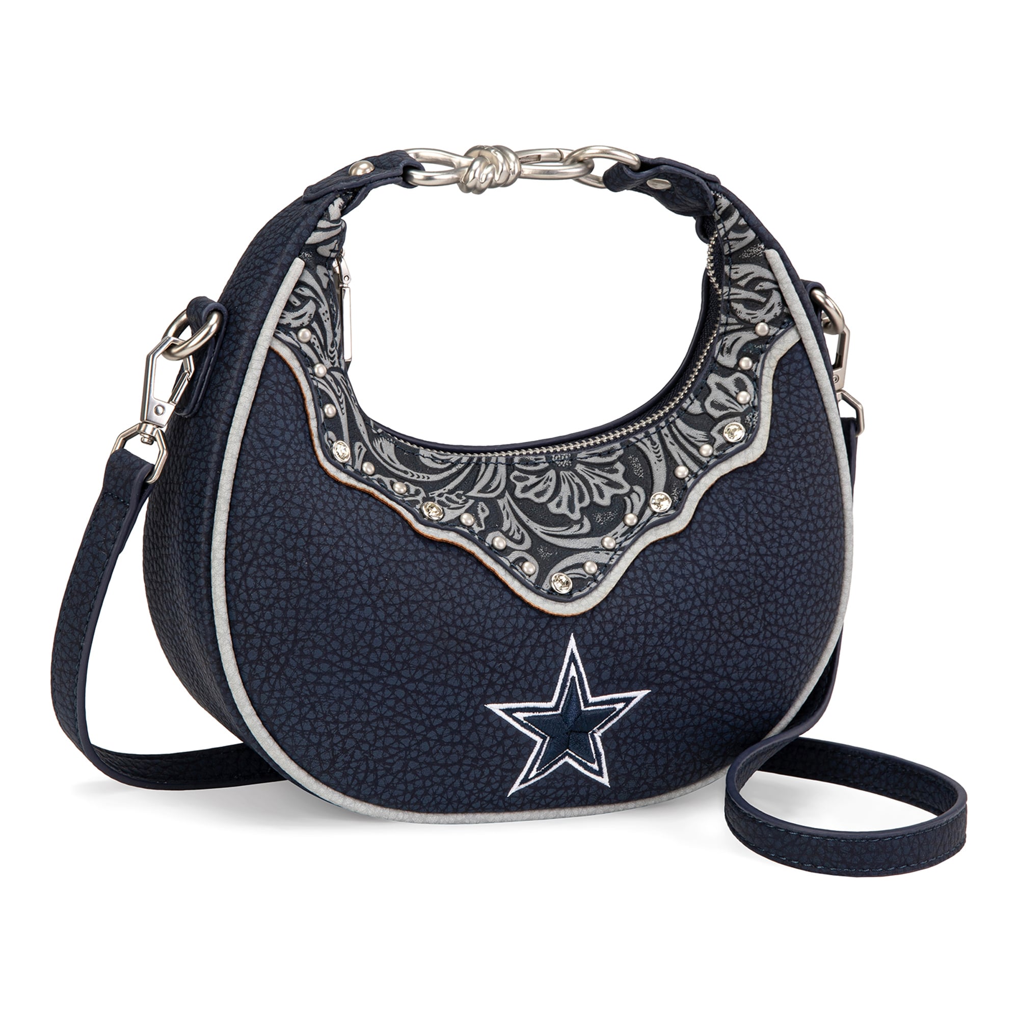 Women's Montana West Dallas Cowboys Crescent Shoulder Bag