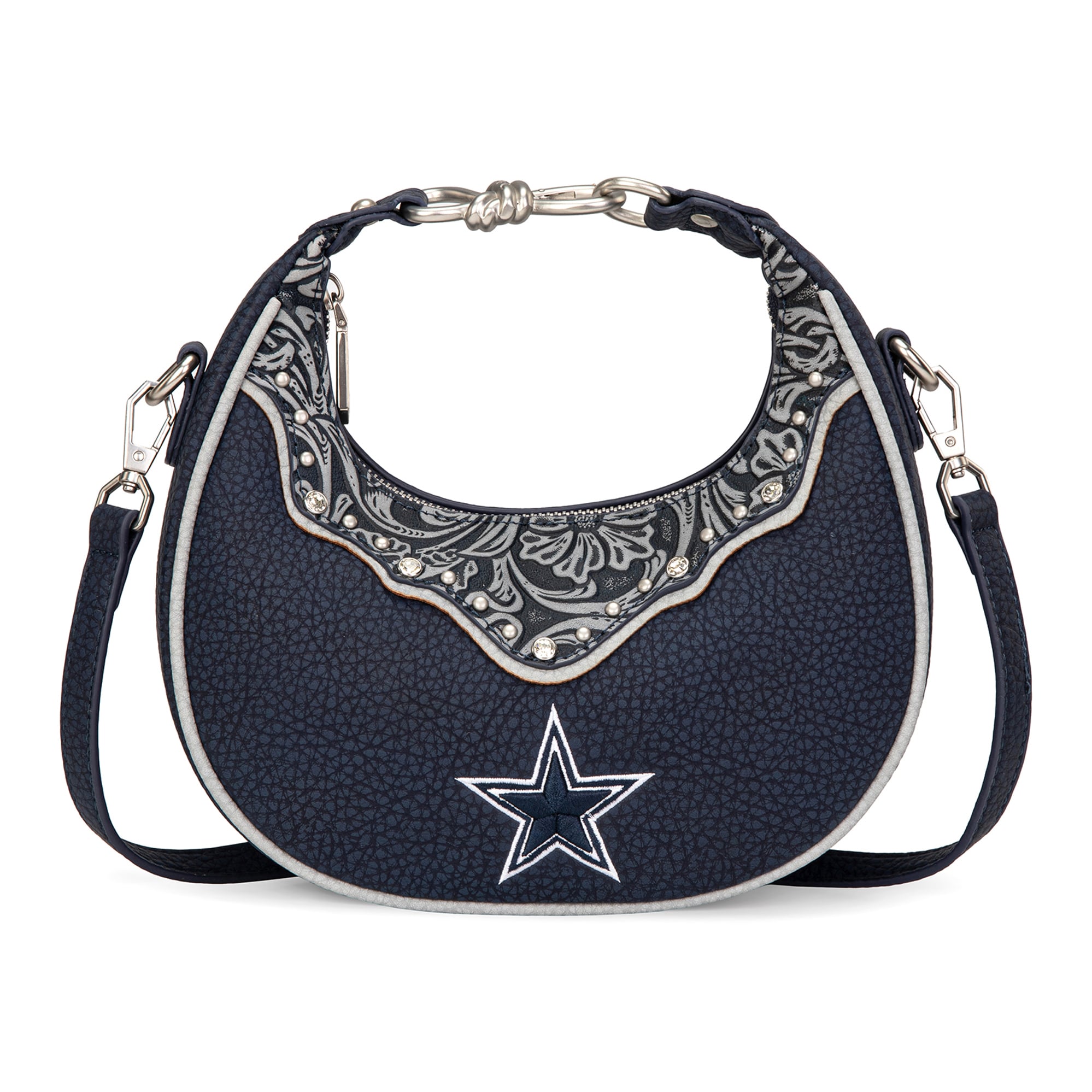 Women's Montana West Dallas Cowboys Crescent Shoulder Bag