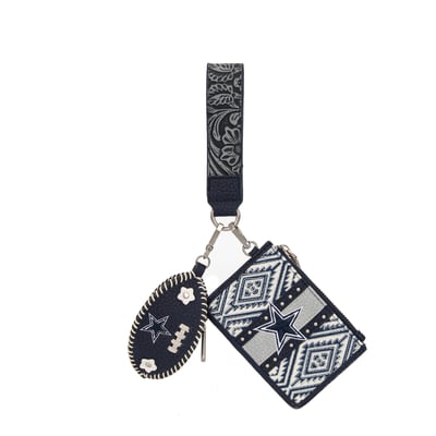 Dallas Cowboys Montana West Women's Wallet & Football Charm Wristlet