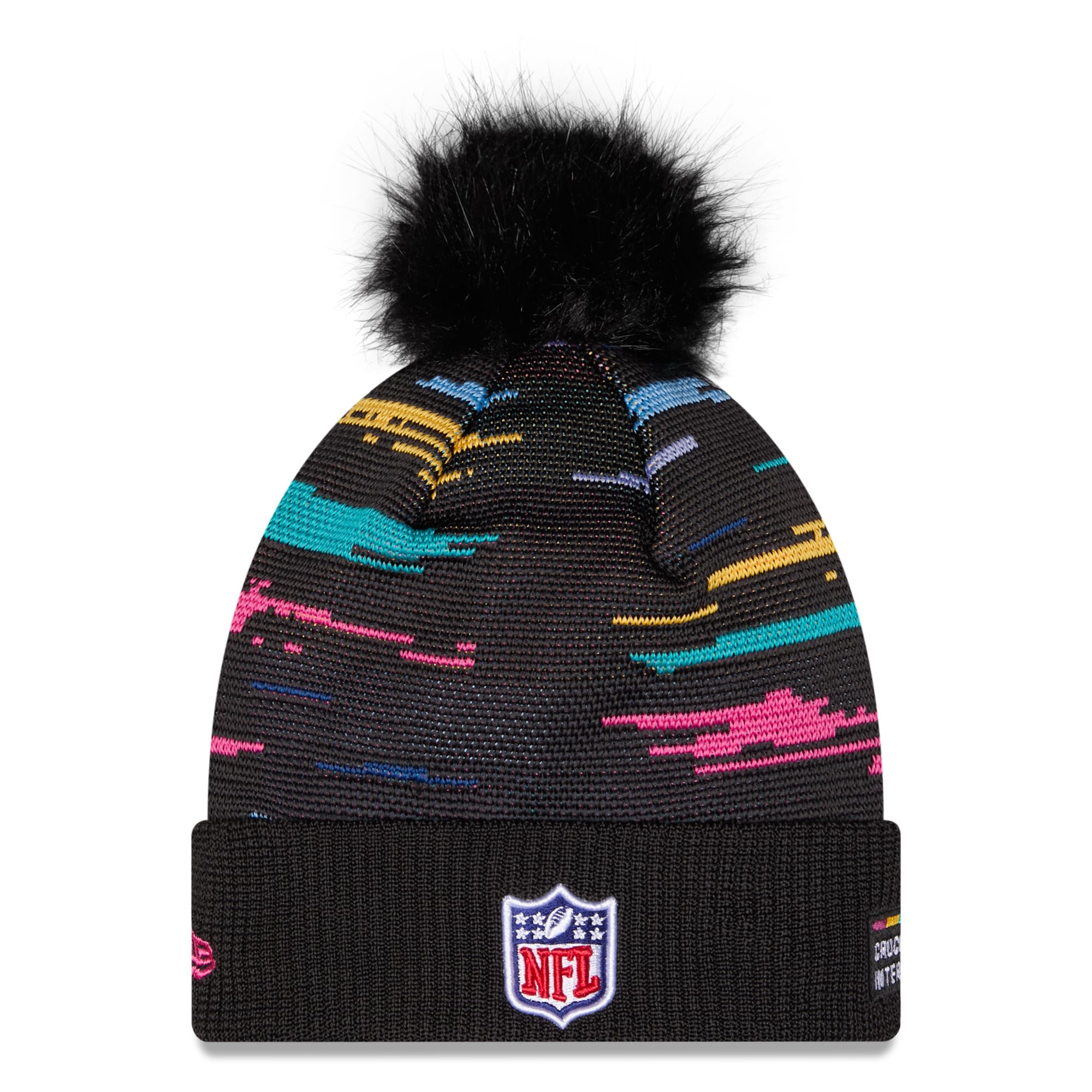 Women's New Era Black Dallas Cowboys 2026 NFL Crucial Catch Cuffed Knit Hat with Pom
