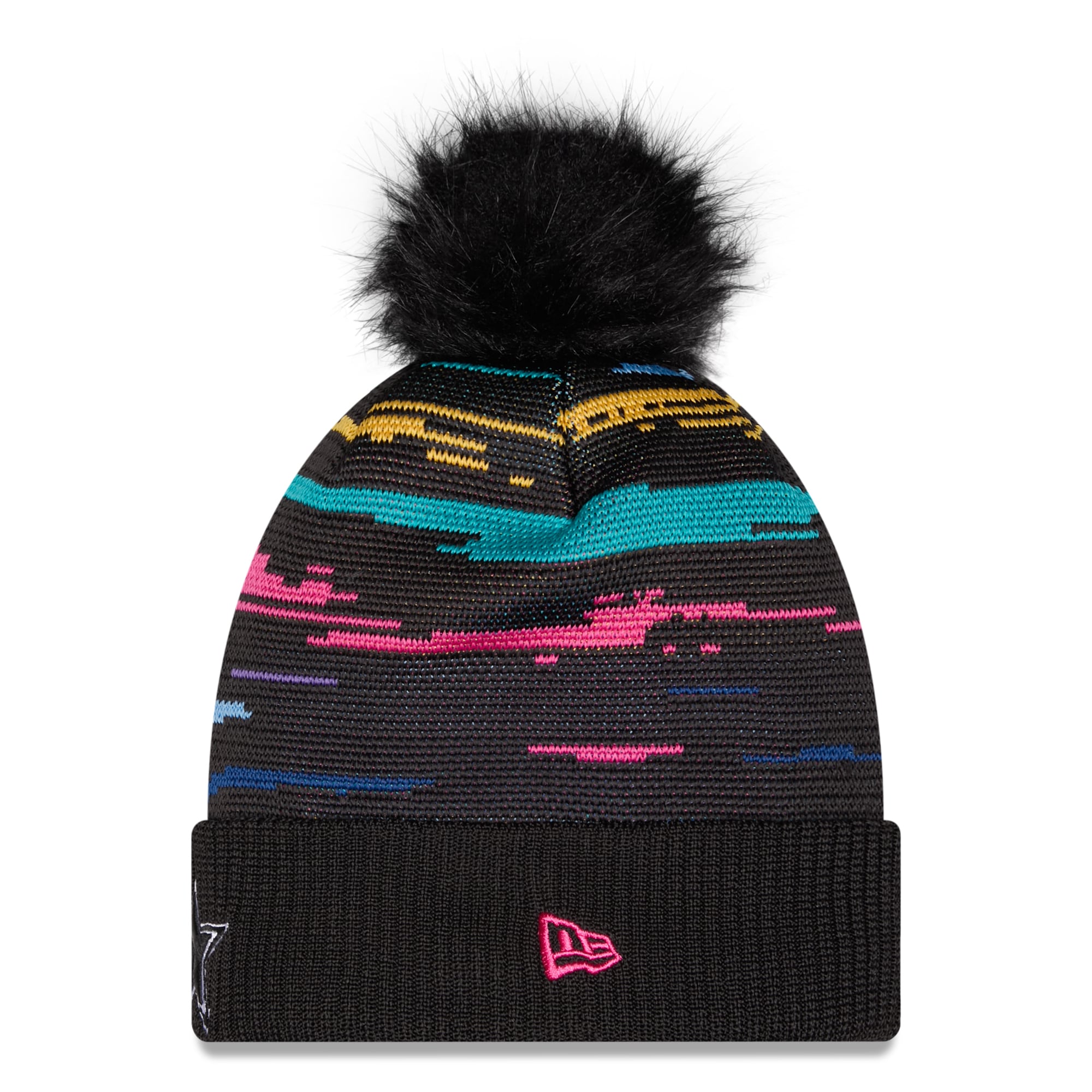 Women's New Era Black Dallas Cowboys 2026 NFL Crucial Catch Cuffed Knit Hat with Pom