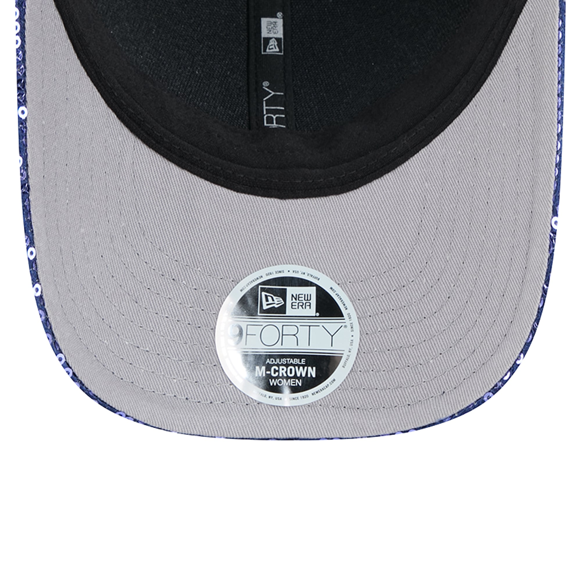 Casquette ajustable New Era Dallas Cowboys bleu marine à paillettes 9FORTY pour femme