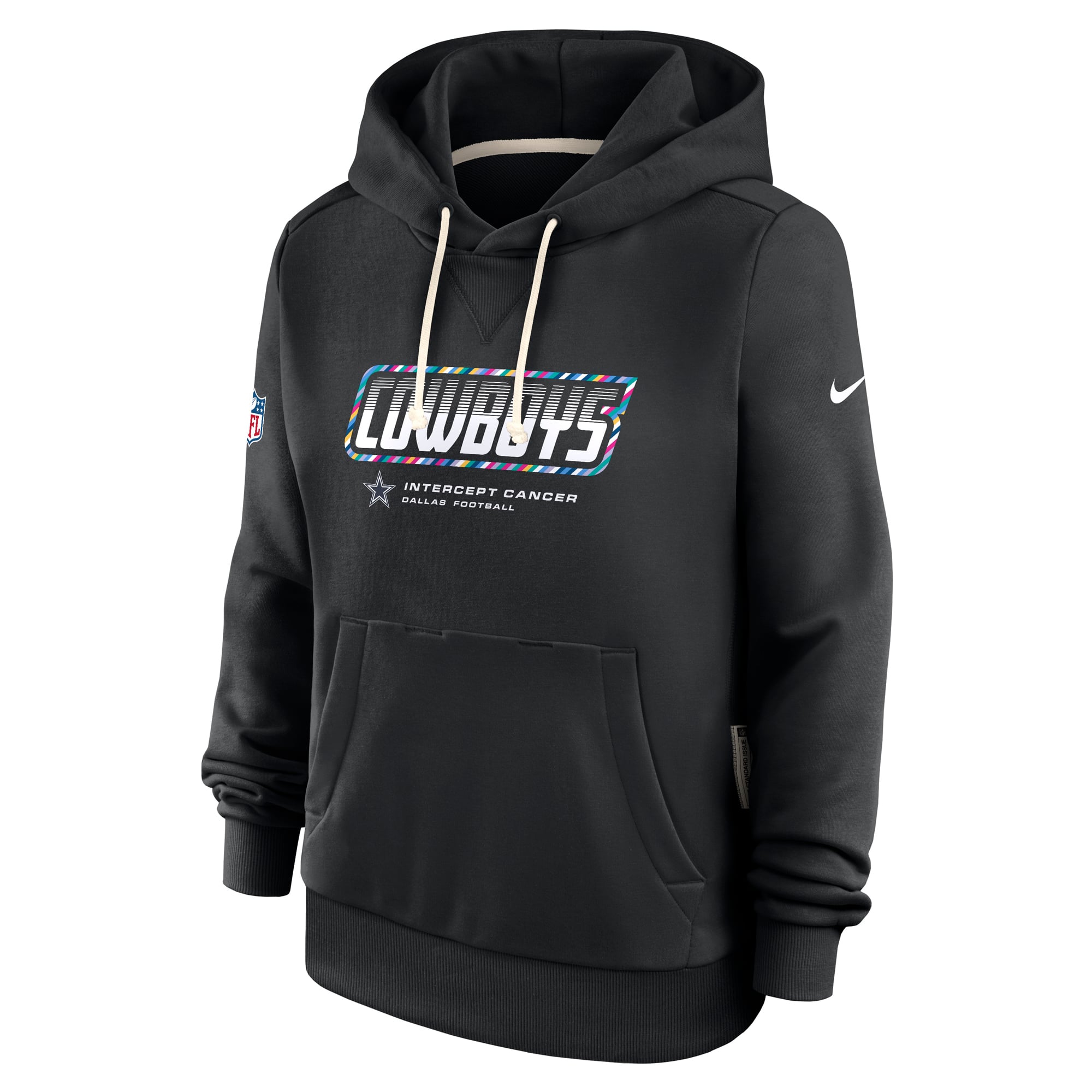 Sweat à capuche Nike rose Dallas Cowboys 2026 NFL Crucial Catch Sideline Standard Issue Dri-FIT pour femme