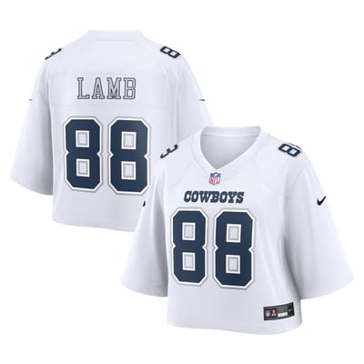 CeeDee Lamb Dallas Cowboys Nike Women's Cropped Fashion Game Jersey - White