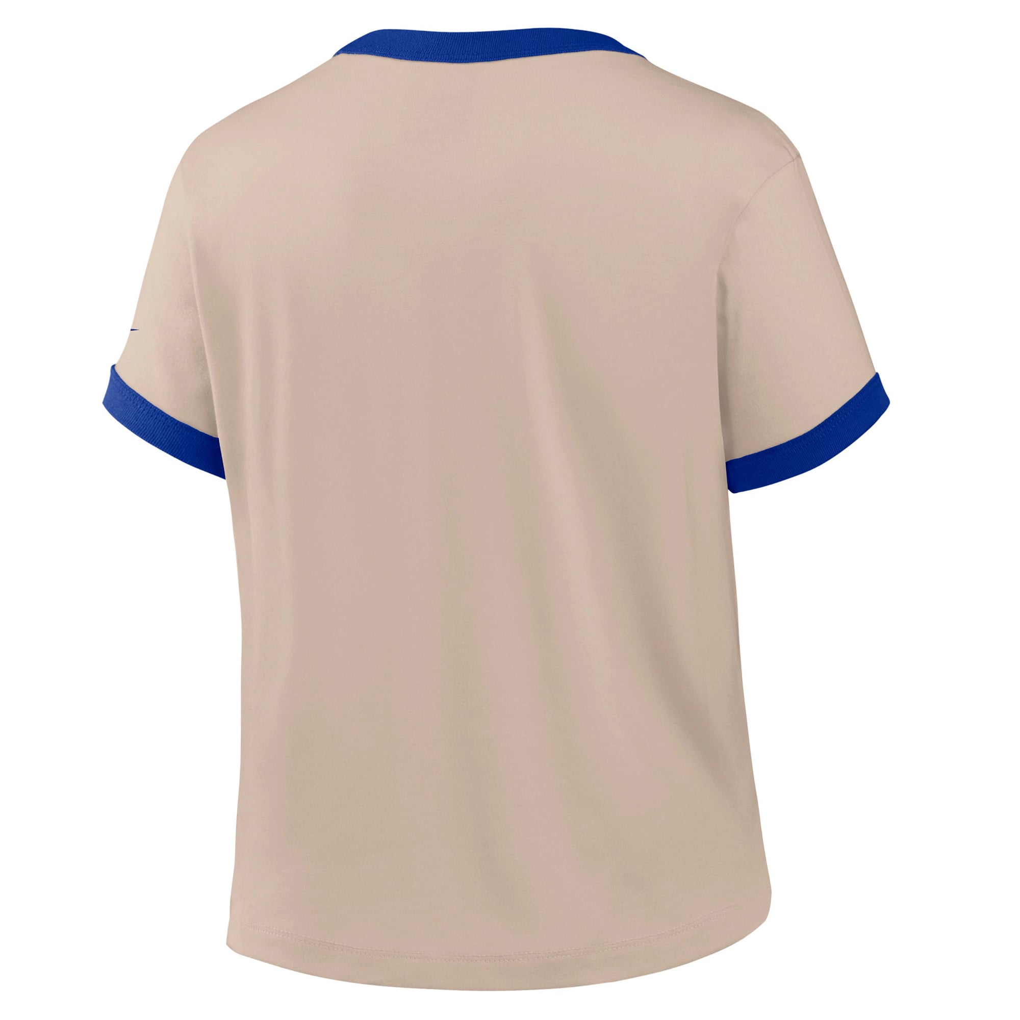 T-shirt court Nike crème Dallas Cowboys Rewind Ringer Mod pour femme