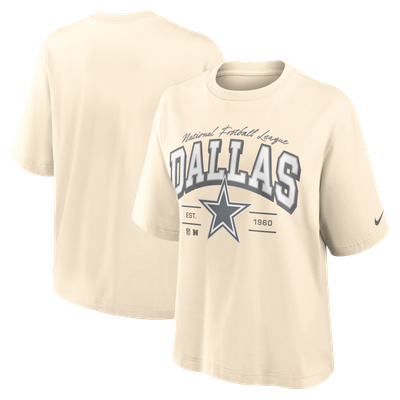 Dallas Cowboys Nike Women's Vintage Mod Boxy T-Shirt - Cream