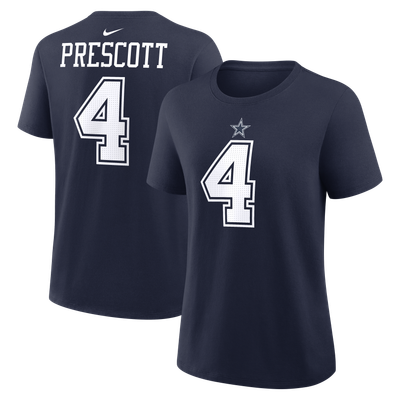 Dak Prescott Dallas Cowboys Nike Women's Name & Number T-Shirt - Navy