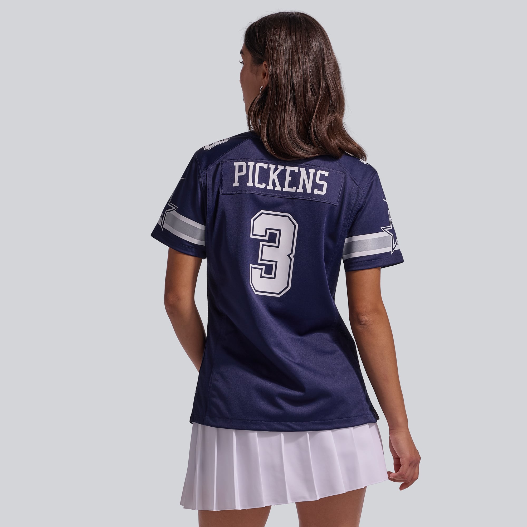 Maillot Nike George Pickens bleu marine des Cowboys de Dallas pour femme