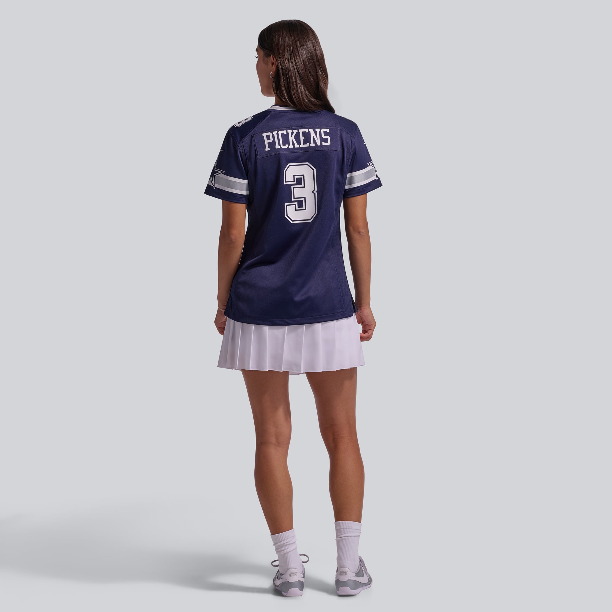 Maillot Nike George Pickens bleu marine des Cowboys de Dallas pour femme