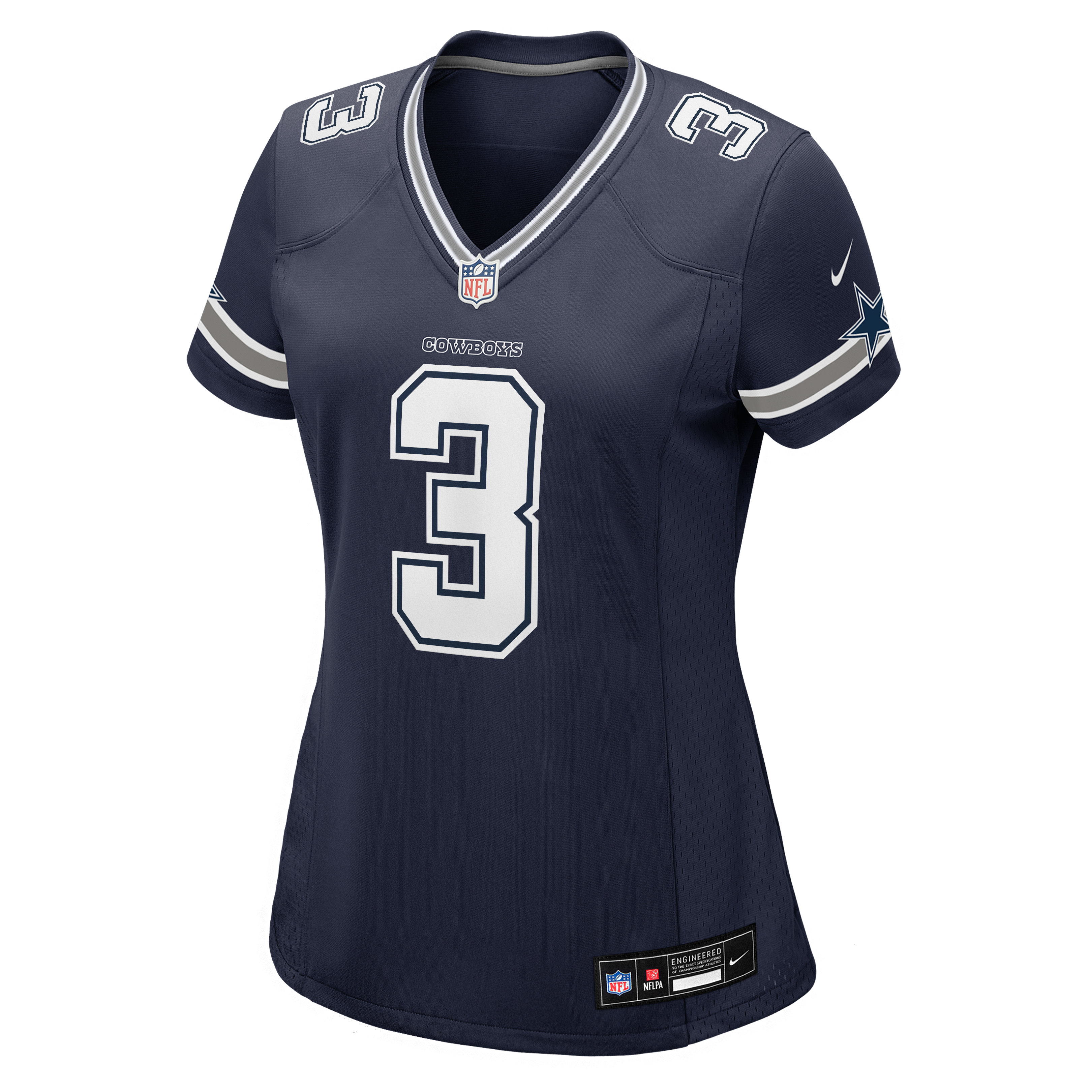 Maillot Nike George Pickens bleu marine des Cowboys de Dallas pour femme