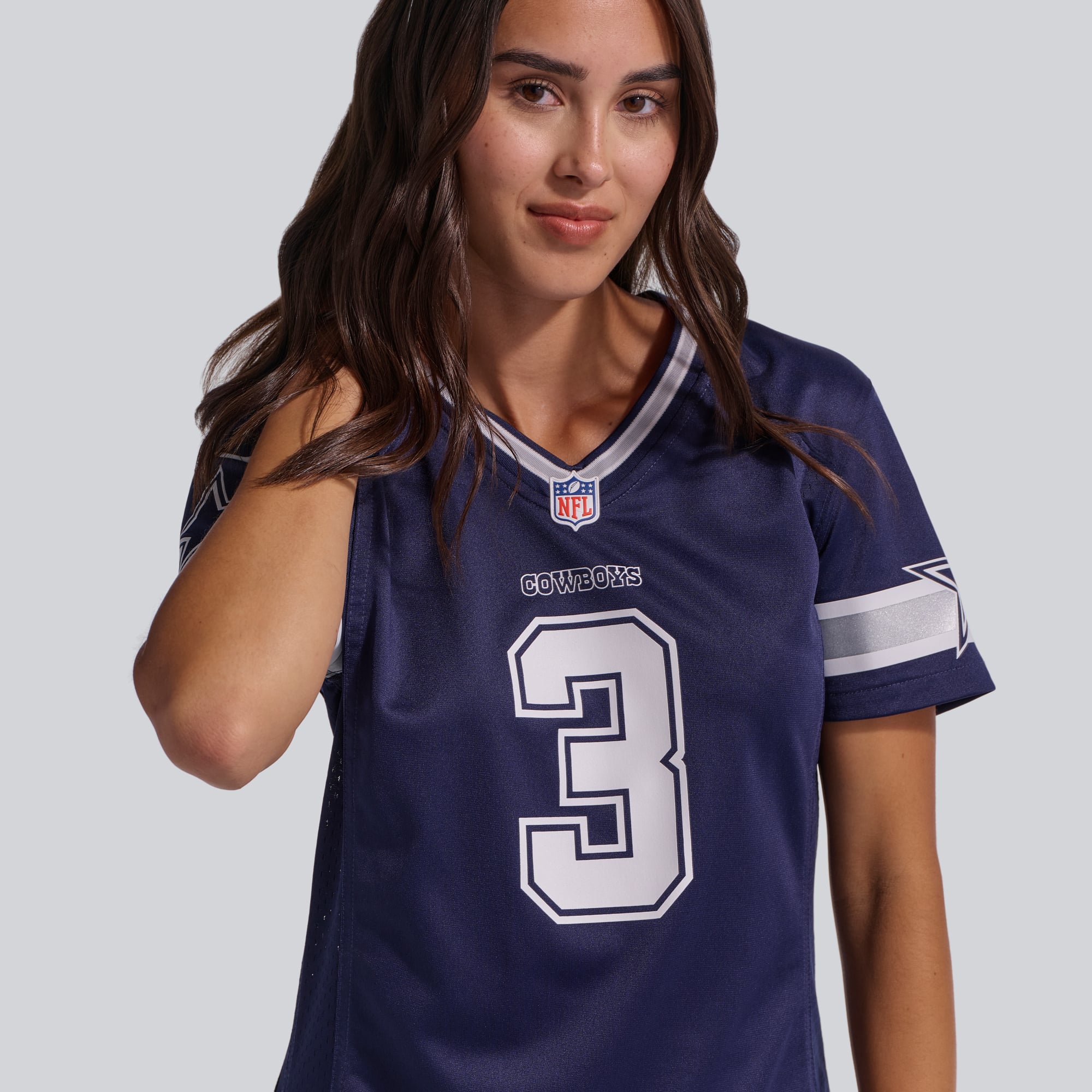 Maillot Nike George Pickens bleu marine des Cowboys de Dallas pour femme