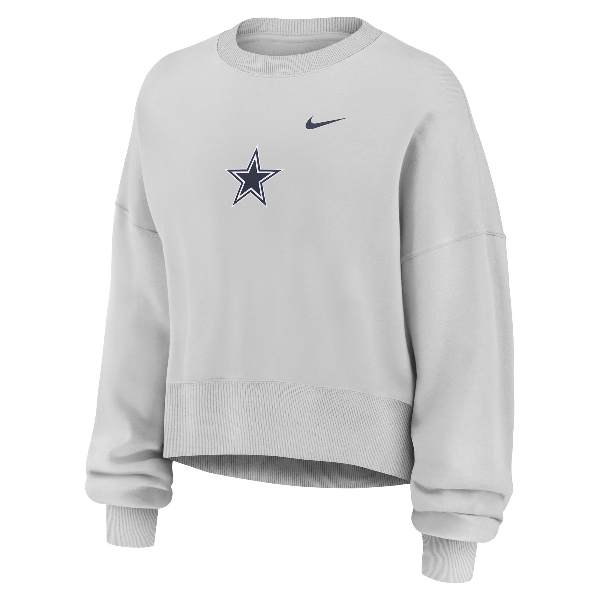 Sweat-shirt polaire surdimensionné Nike gris Dallas Cowboys Primetime Phoenix pour femme