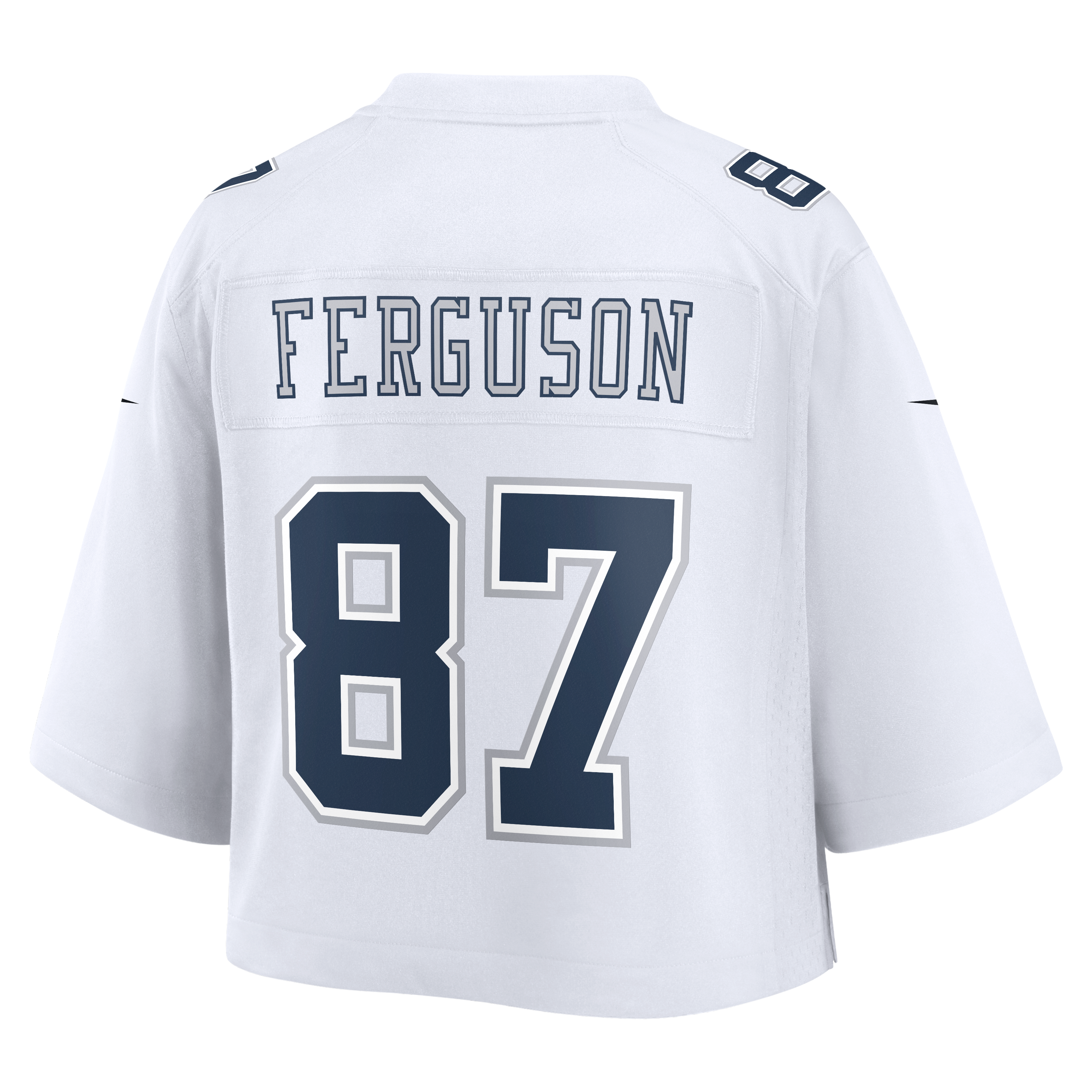 Women's Nike Jake Ferguson White Dallas Cowboys Cropped Fashion Game Jersey