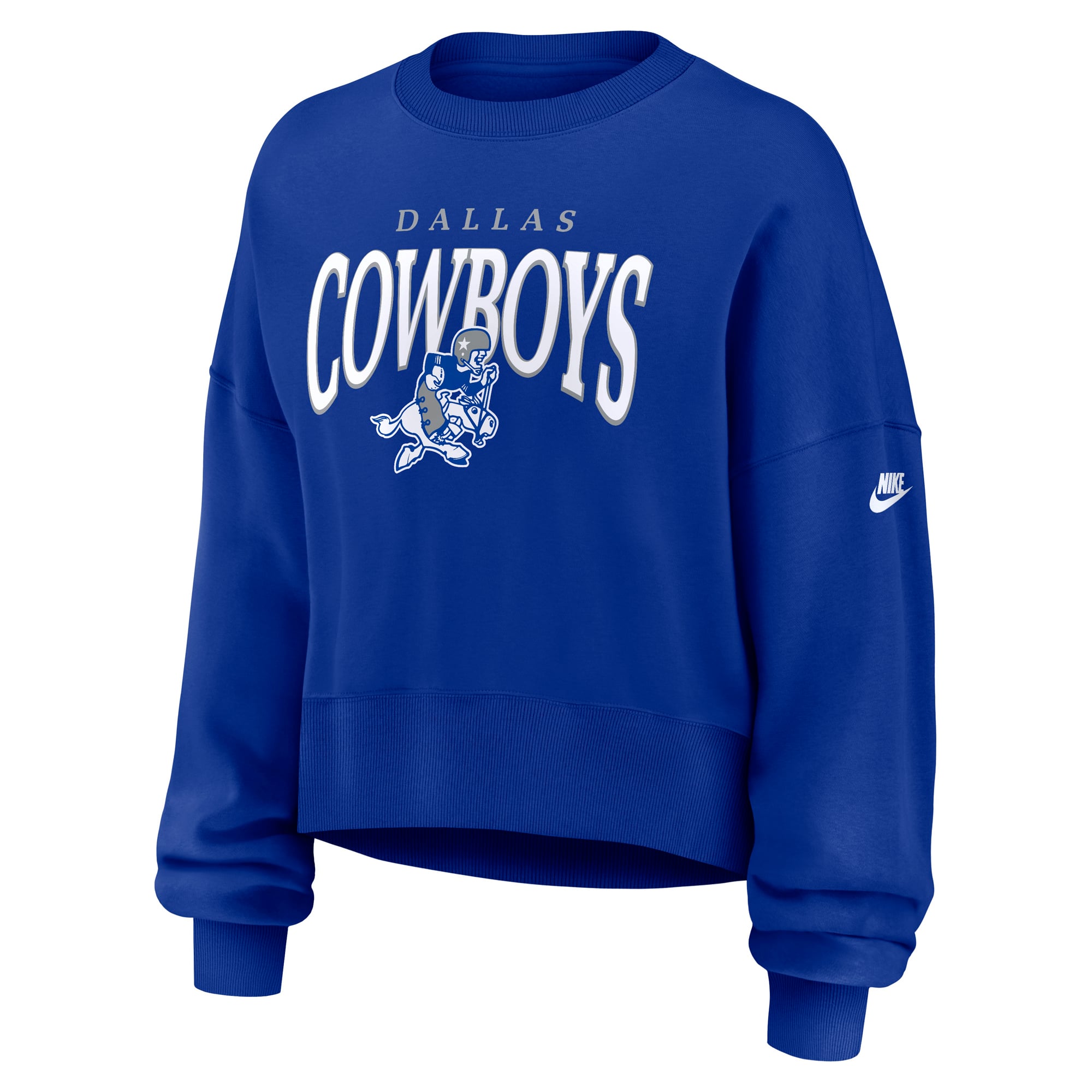 Women's Nike Royal Dallas Cowboys Oversized Phoenix Fleece Sweatshirt