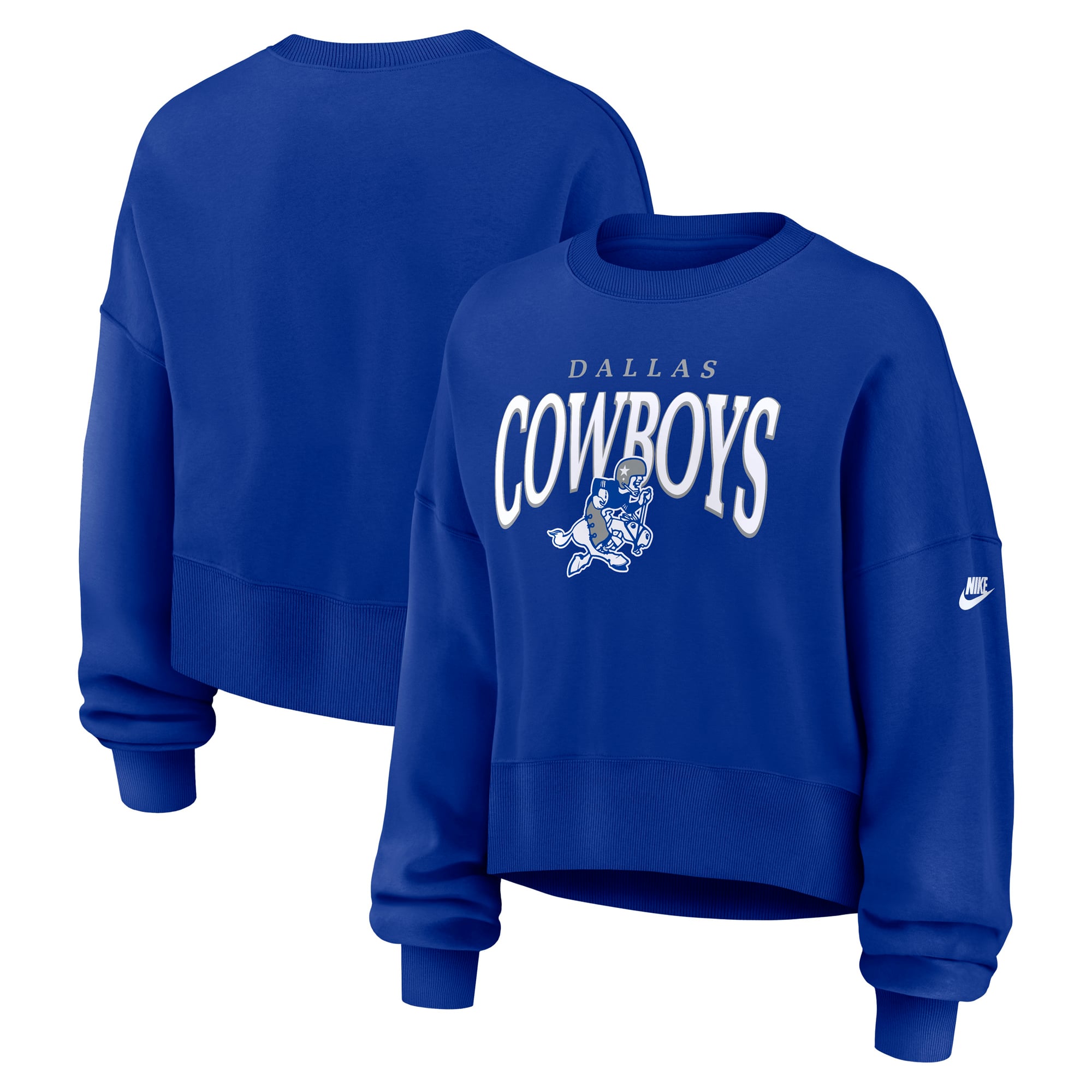 Women's Nike Royal Dallas Cowboys Oversized Phoenix Fleece Sweatshirt