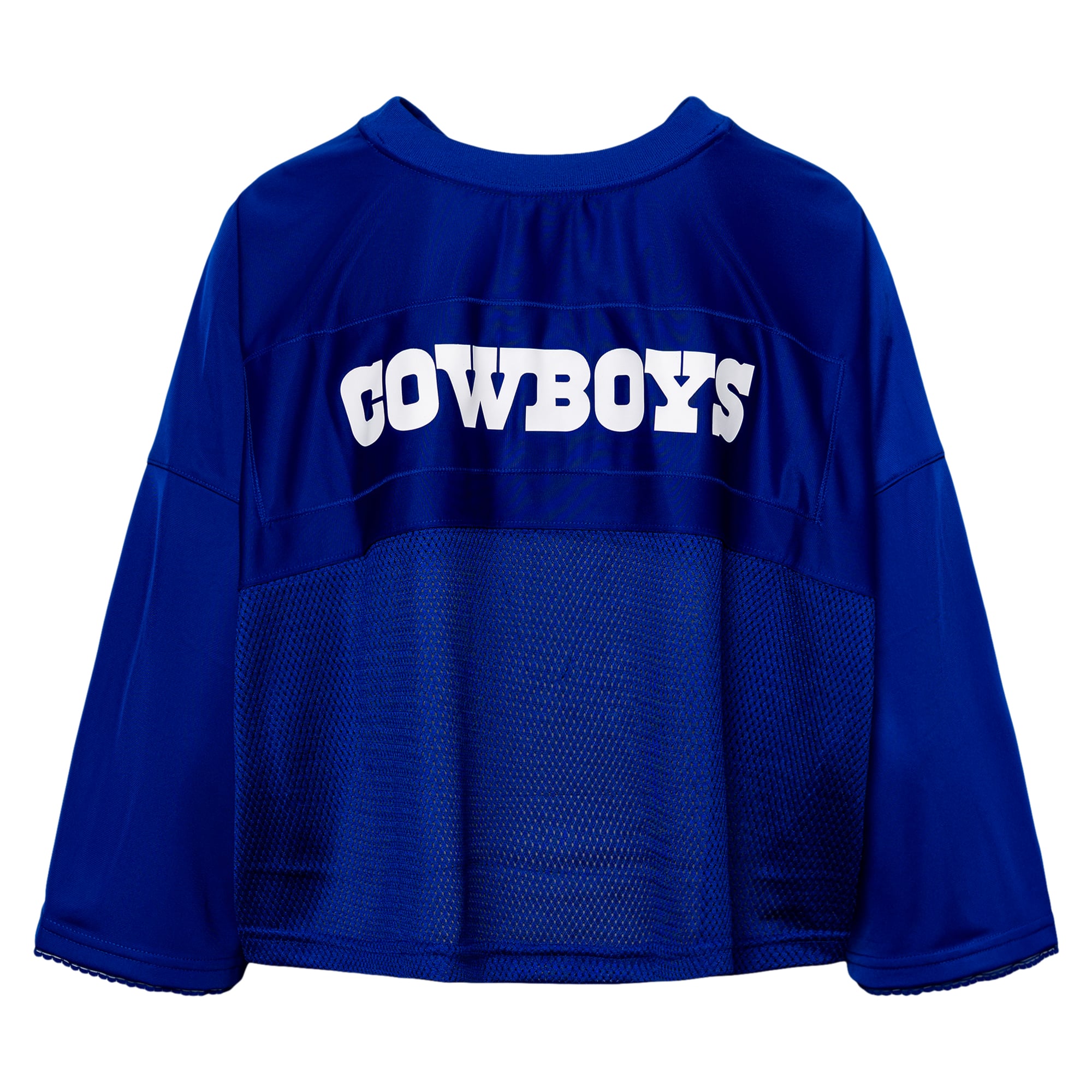 Women's Nike Royal Dallas Cowboys Rewind Cropped Mesh Dri-FIT Fashion Jersey