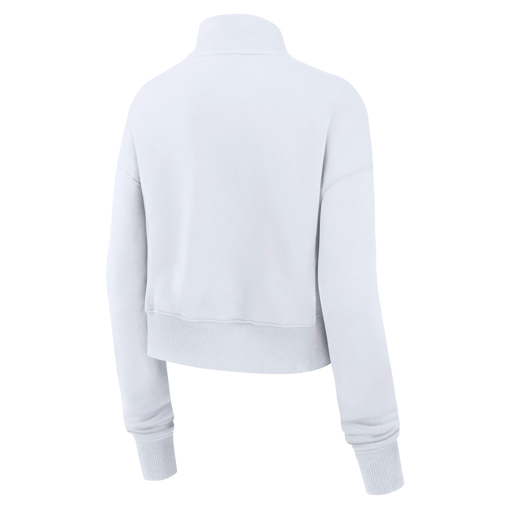 Women's Nike White Dallas Cowboys Oversized Phoenix Fleece Cropped Quarter-Zip Sweatshirt