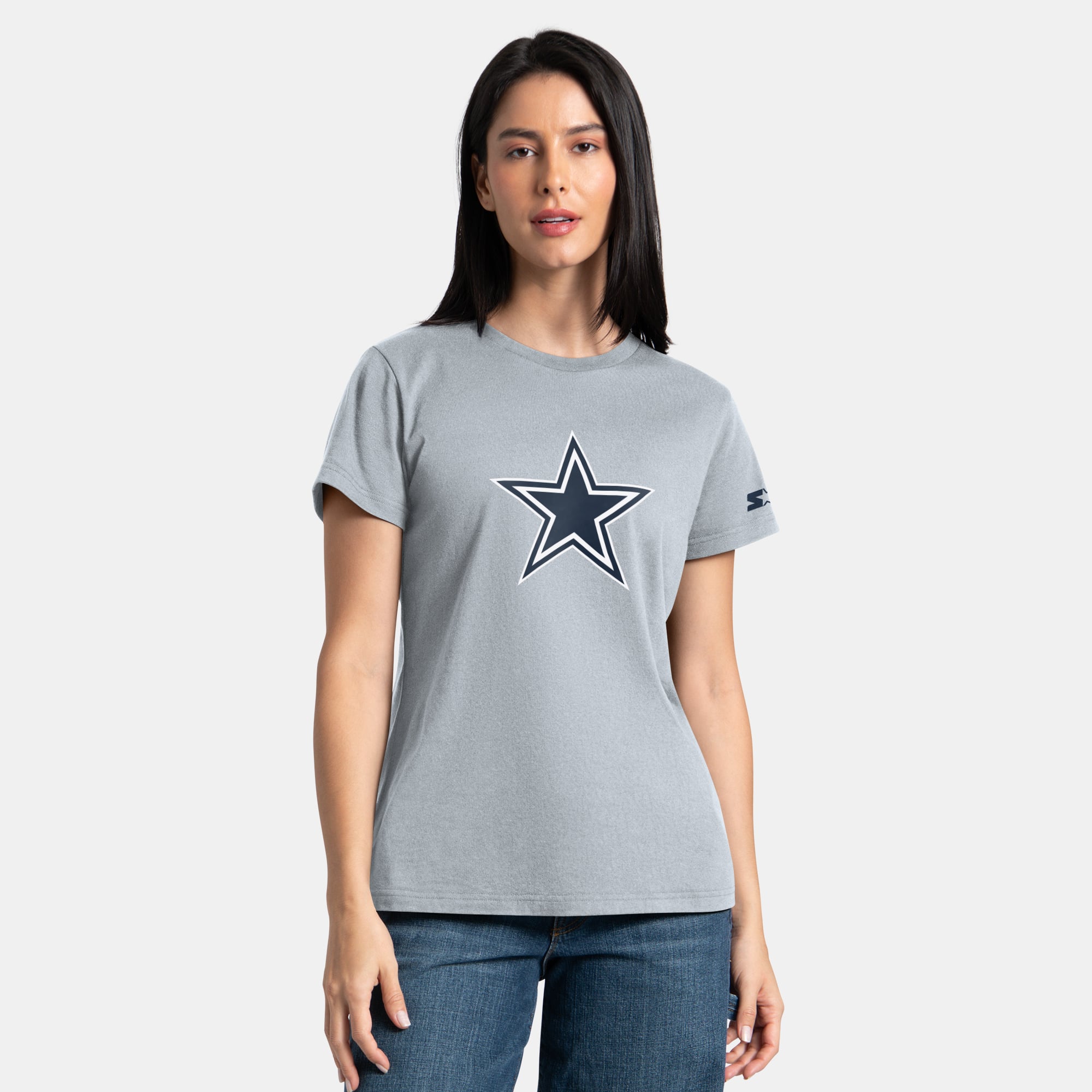 Ensemble sweat à capuche et t-shirt Starter gris/marine Dallas Cowboys pour femme