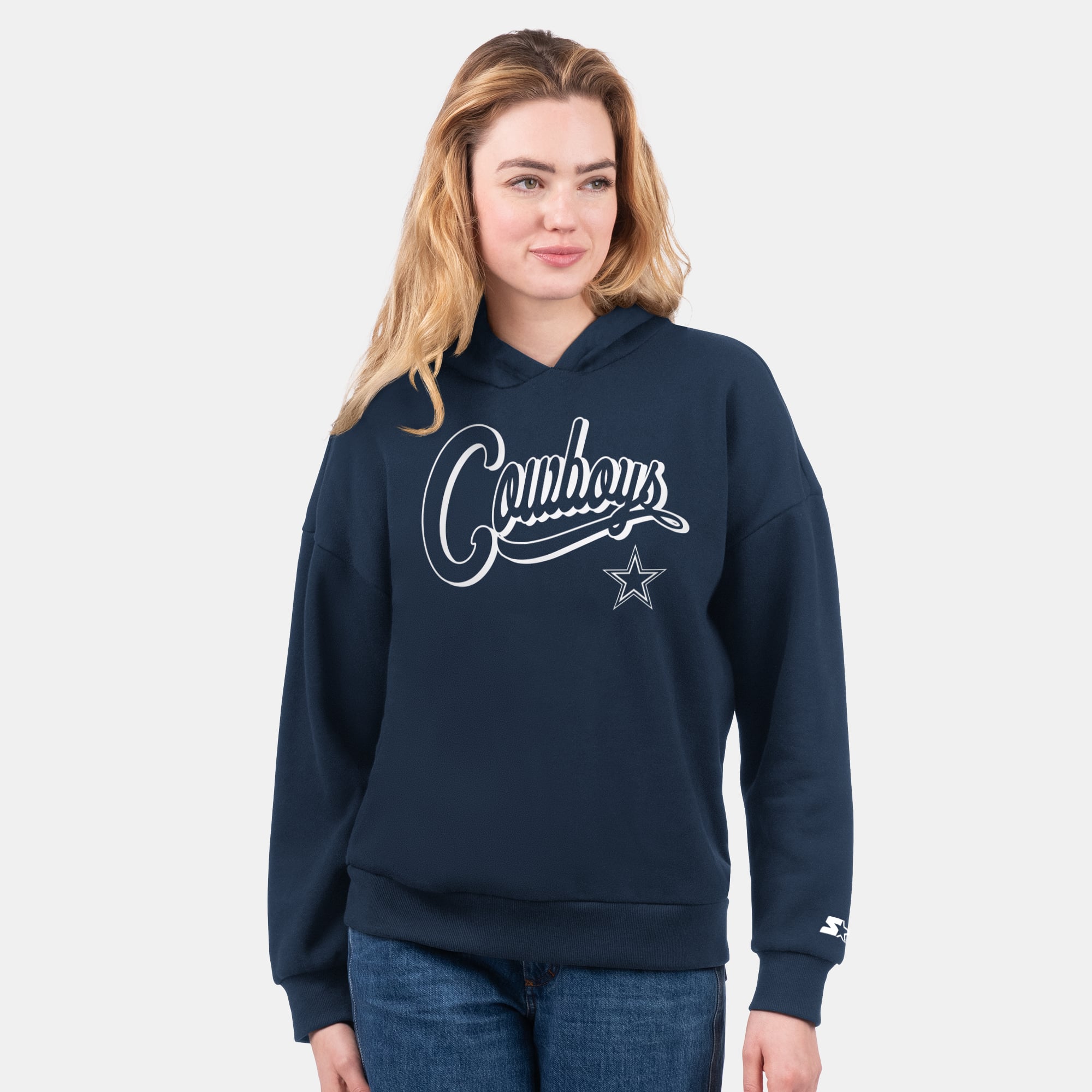 Ensemble sweat à capuche et t-shirt Starter gris/marine Dallas Cowboys pour femme